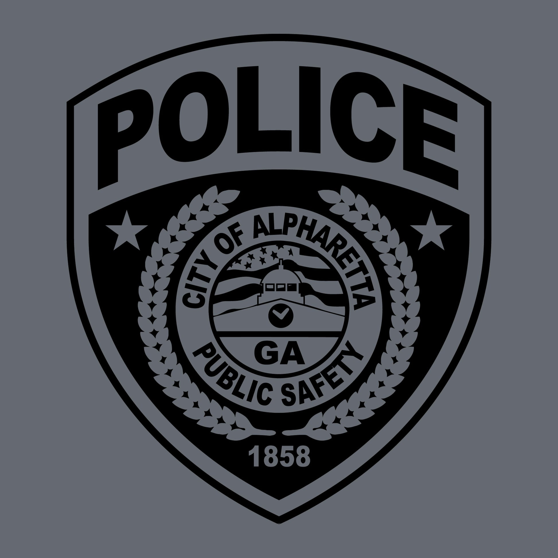 [ALPHARETTA PD] Men's RECORDS Utility Long Sleeve [CHR/BLK]-13 Fifty Apparel