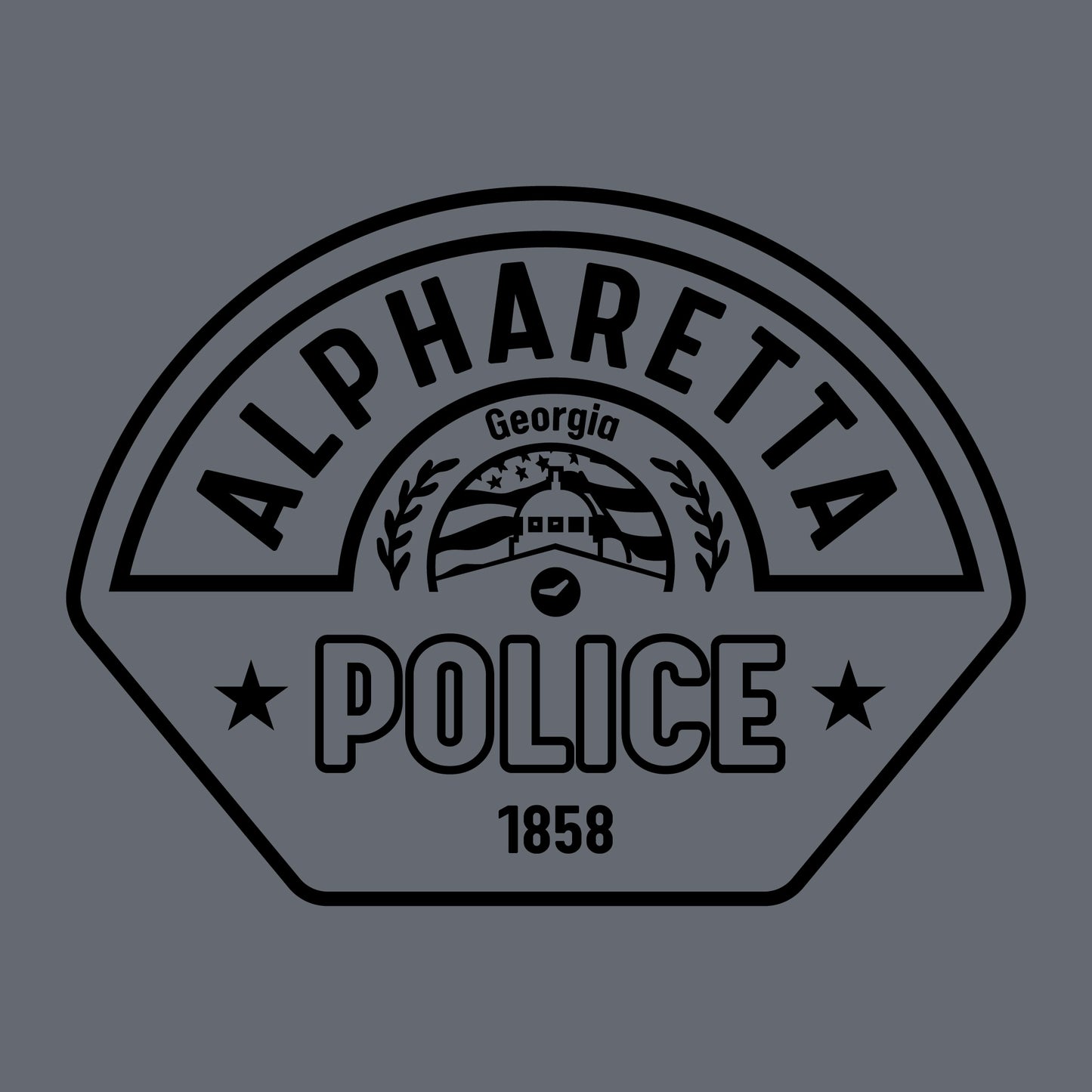 [ALPHARETTA PD] Men's RECORDS Utility Long Sleeve [CHR/BLK]-13 Fifty Apparel