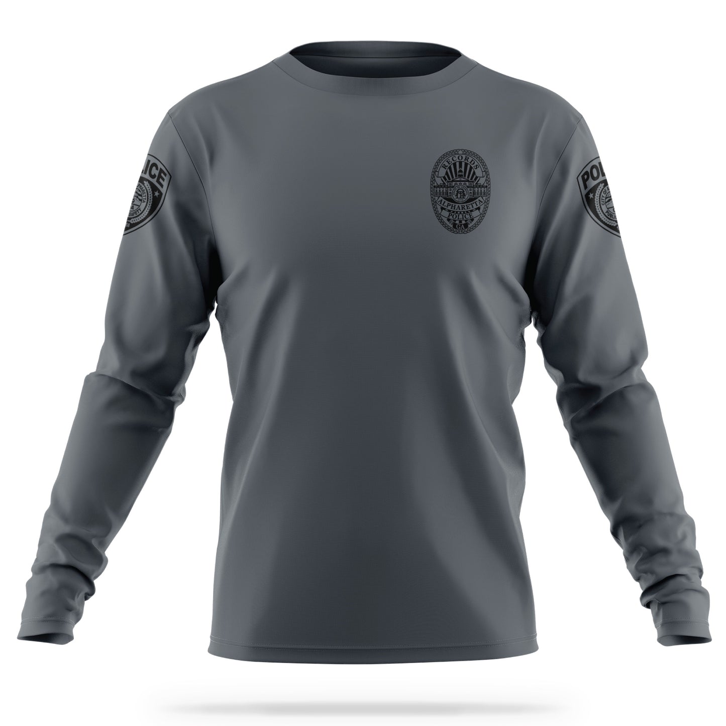 [ALPHARETTA PD] Men's RECORDS Utility Long Sleeve [CHR/BLK]-13 Fifty Apparel