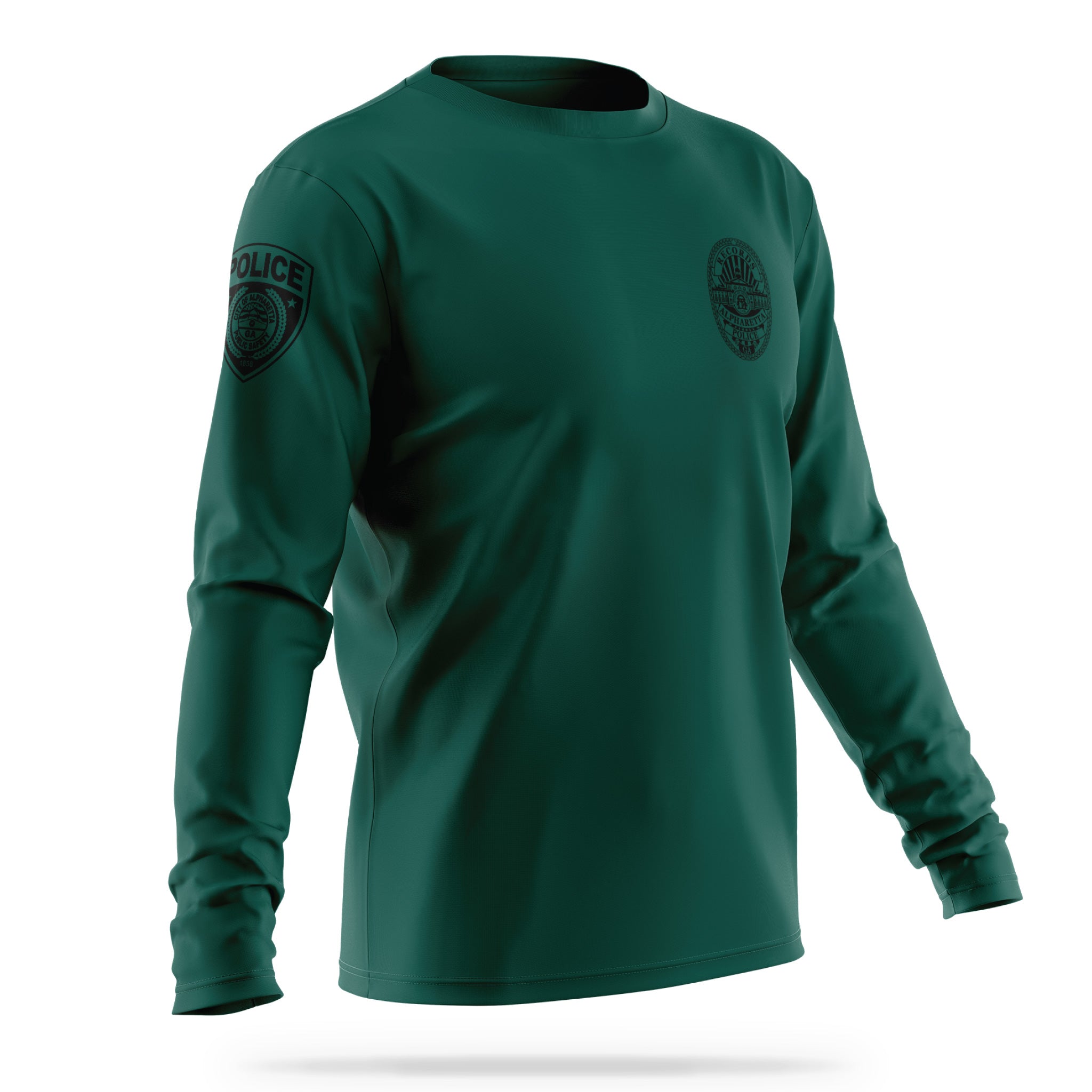 [ALPHARETTA PD] Men's RECORDS Utility Long Sleeve [FGRN/BLK]-13 Fifty Apparel