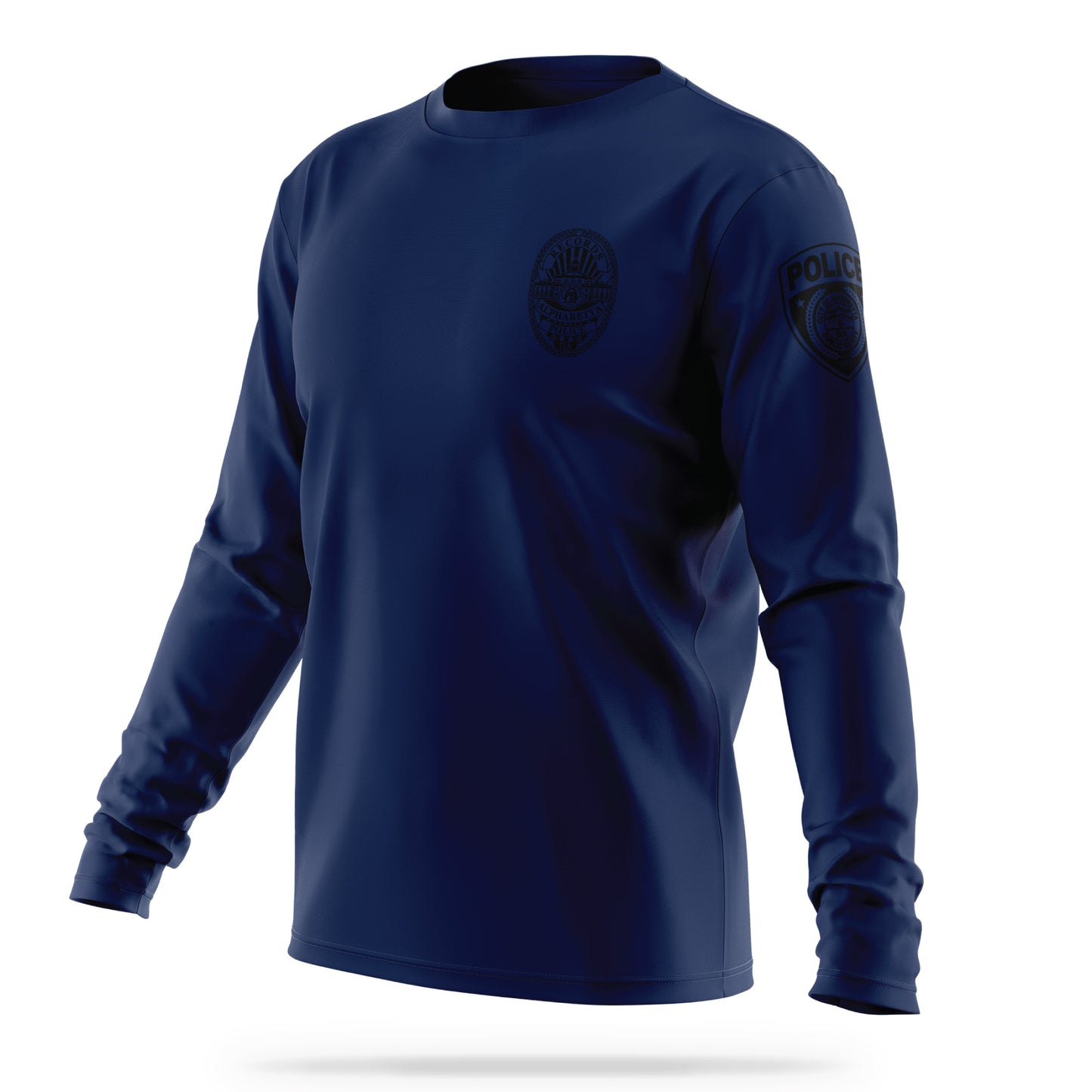 [ALPHARETTA PD] Men's RECORDS Utility Long Sleeve [NVY/BLK]-13 Fifty Apparel