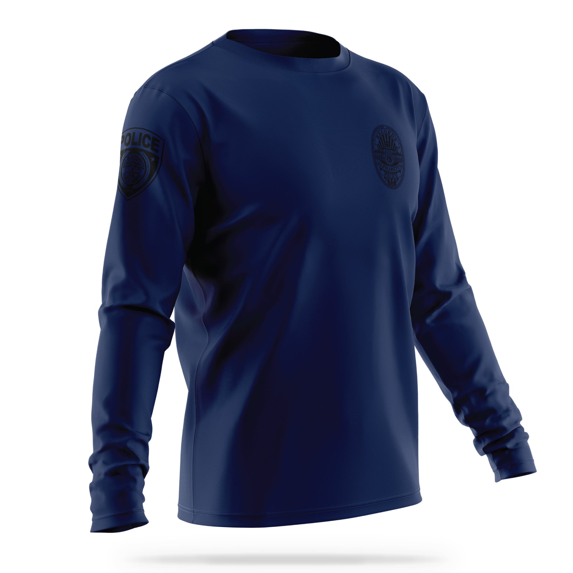 [ALPHARETTA PD] Men's RECORDS Utility Long Sleeve [NVY/BLK]-13 Fifty Apparel