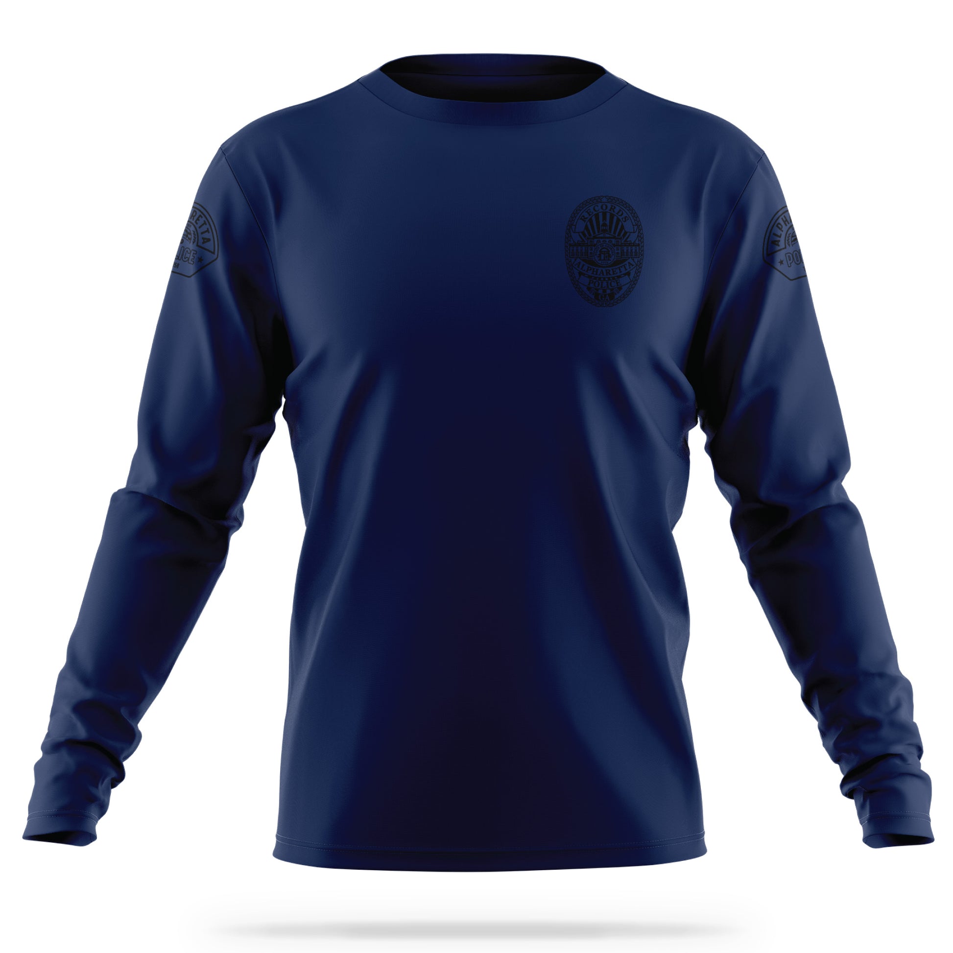[ALPHARETTA PD] Men's RECORDS Utility Long Sleeve [NVY/BLK]-13 Fifty Apparel