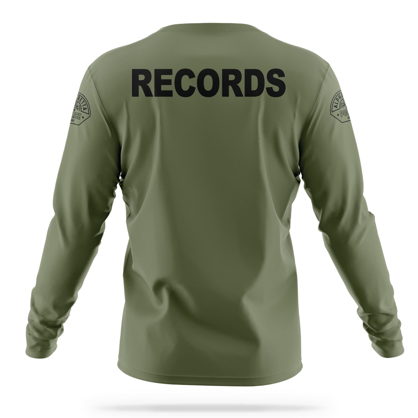 [ALPHARETTA PD] Men's RECORDS Utility Long Sleeve [ODGRN/BLK]-13 Fifty Apparel