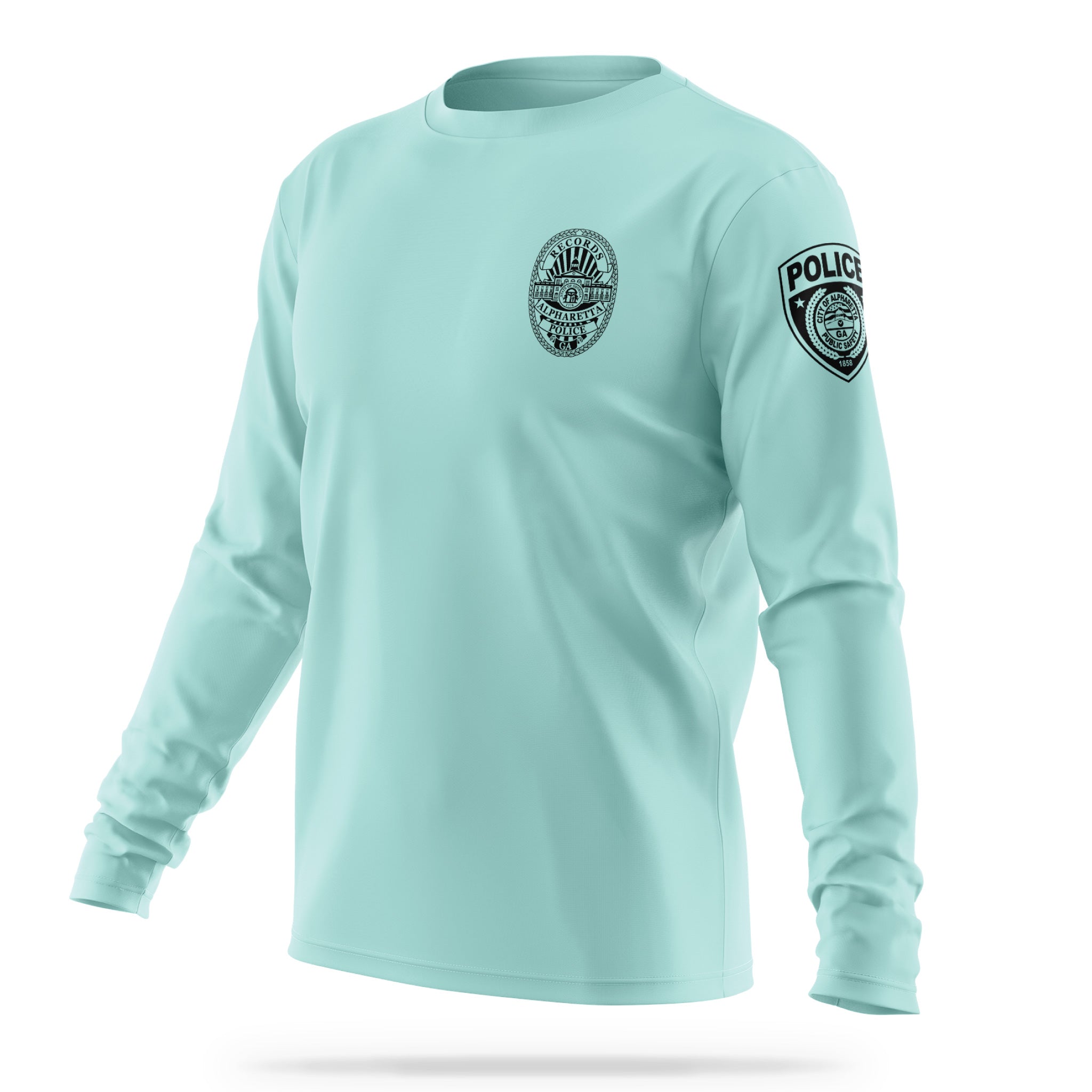 [ALPHARETTA PD] Men's RECORDS Utility Long Sleeve [SEAFR/BLK]-13 Fifty Apparel