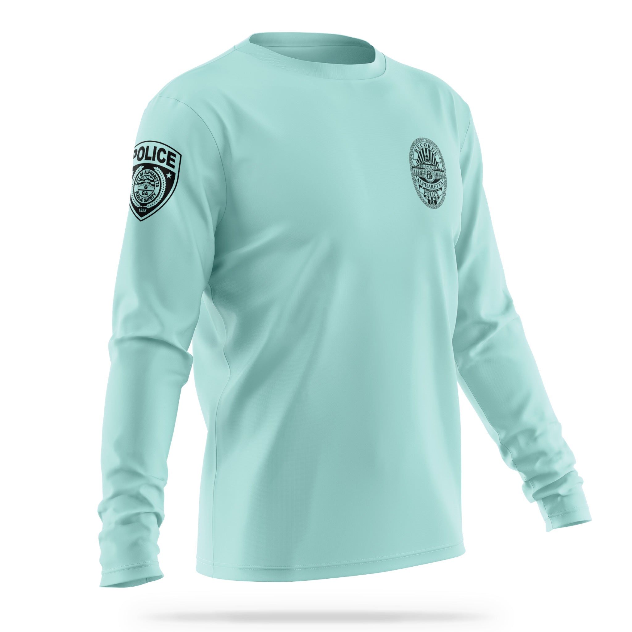 [ALPHARETTA PD] Men's RECORDS Utility Long Sleeve [SEAFR/BLK]-13 Fifty Apparel