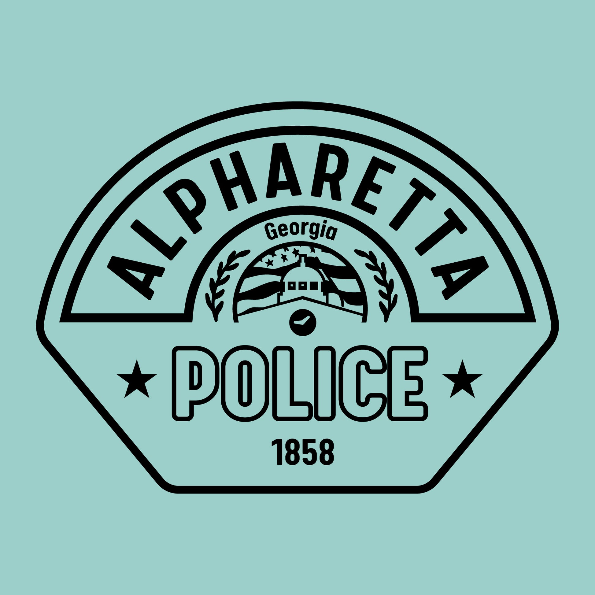 [ALPHARETTA PD] Men's RECORDS Utility Long Sleeve [SEAFR/BLK]-13 Fifty Apparel