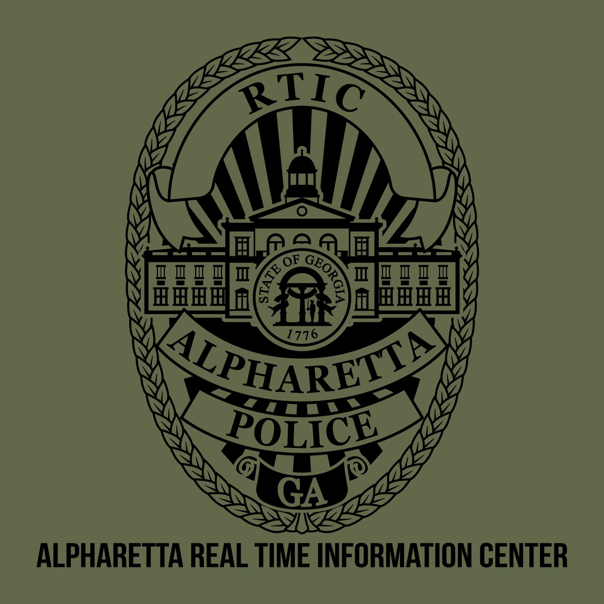 [ALPHARETTA PD] Men's RTIC Utility Long Sleeve [ODGRN/BLK]-13 Fifty Apparel