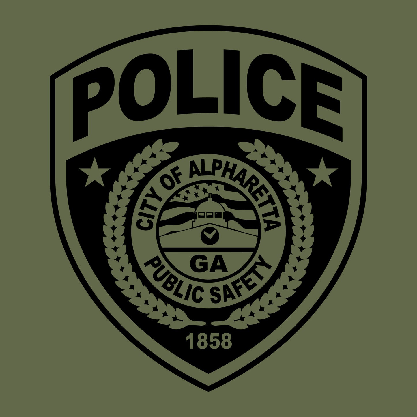 [ALPHARETTA PD] Men's RTIC Utility Long Sleeve [ODGRN/BLK]-13 Fifty Apparel