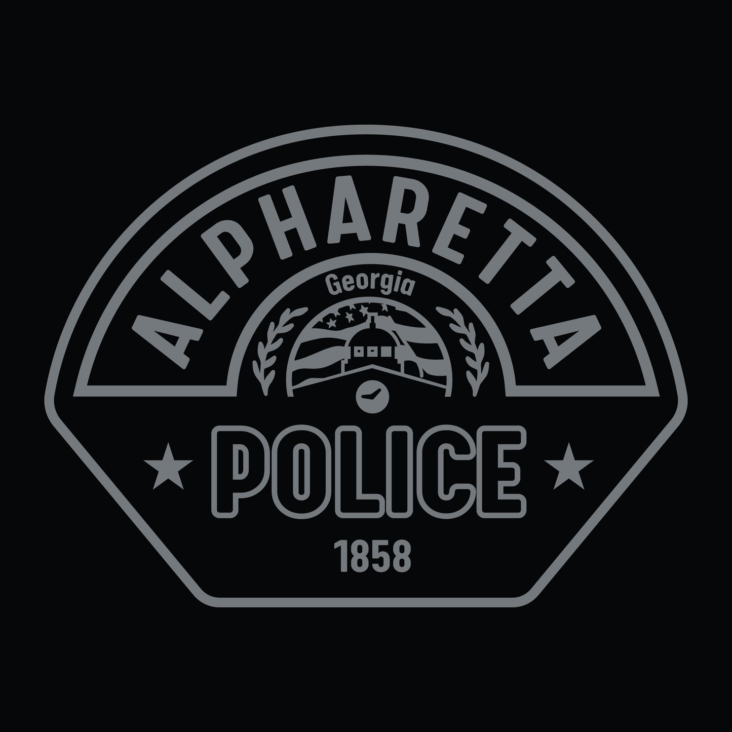 [ALPHARETTA PD] Patrol Utility Shirt [BLK/GRY]-13 Fifty Apparel