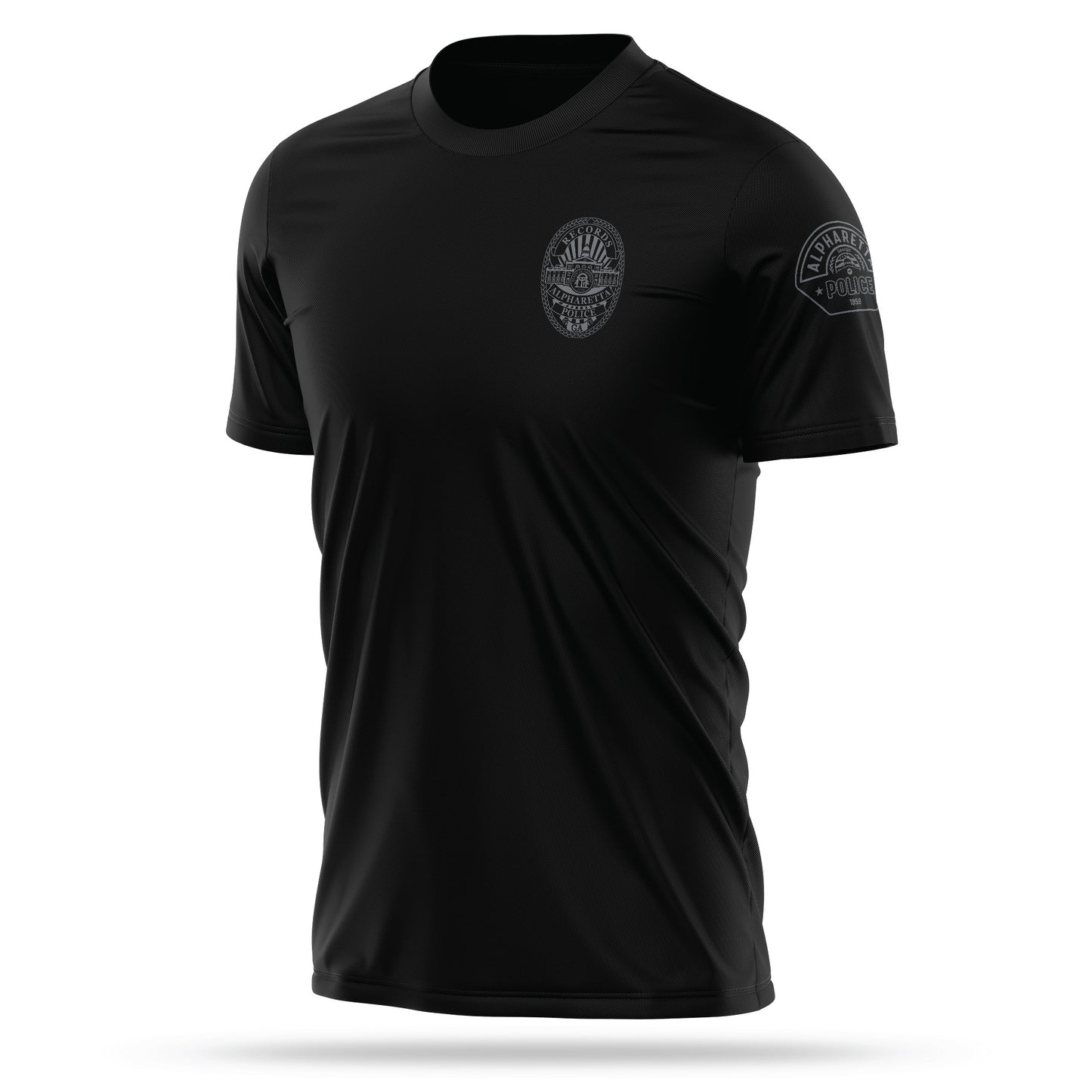 [ALPHARETTA PD] RECORDS Utility Shirt [BLK/GRY]-13 Fifty Apparel