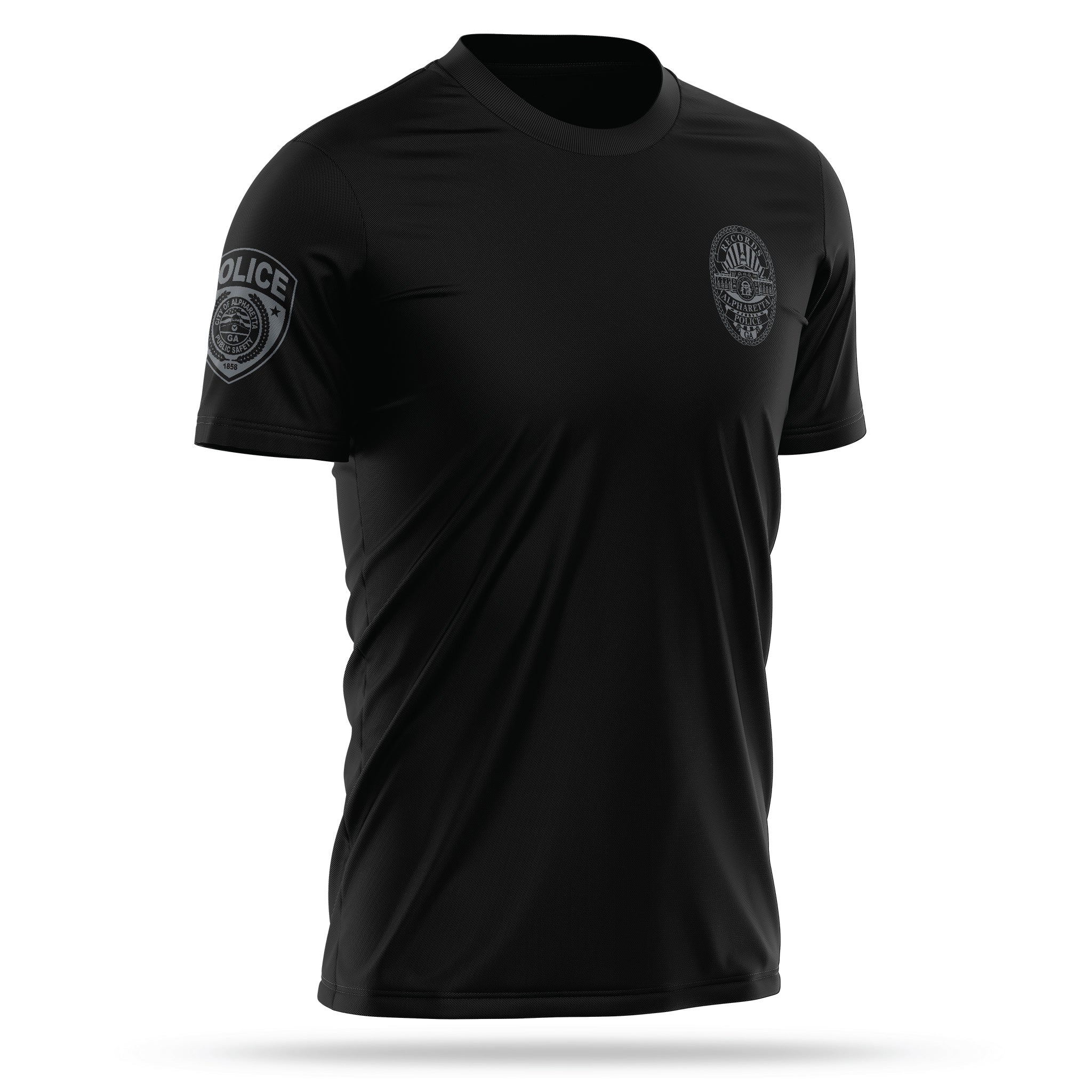 [ALPHARETTA PD] RECORDS Utility Shirt [BLK/GRY]-13 Fifty Apparel
