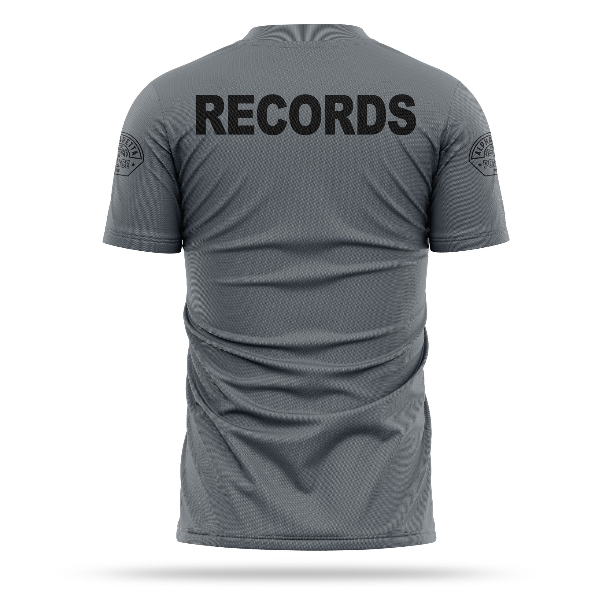 [ALPHARETTA PD] RECORDS Utility Shirt [CHR/BLK]-13 Fifty Apparel