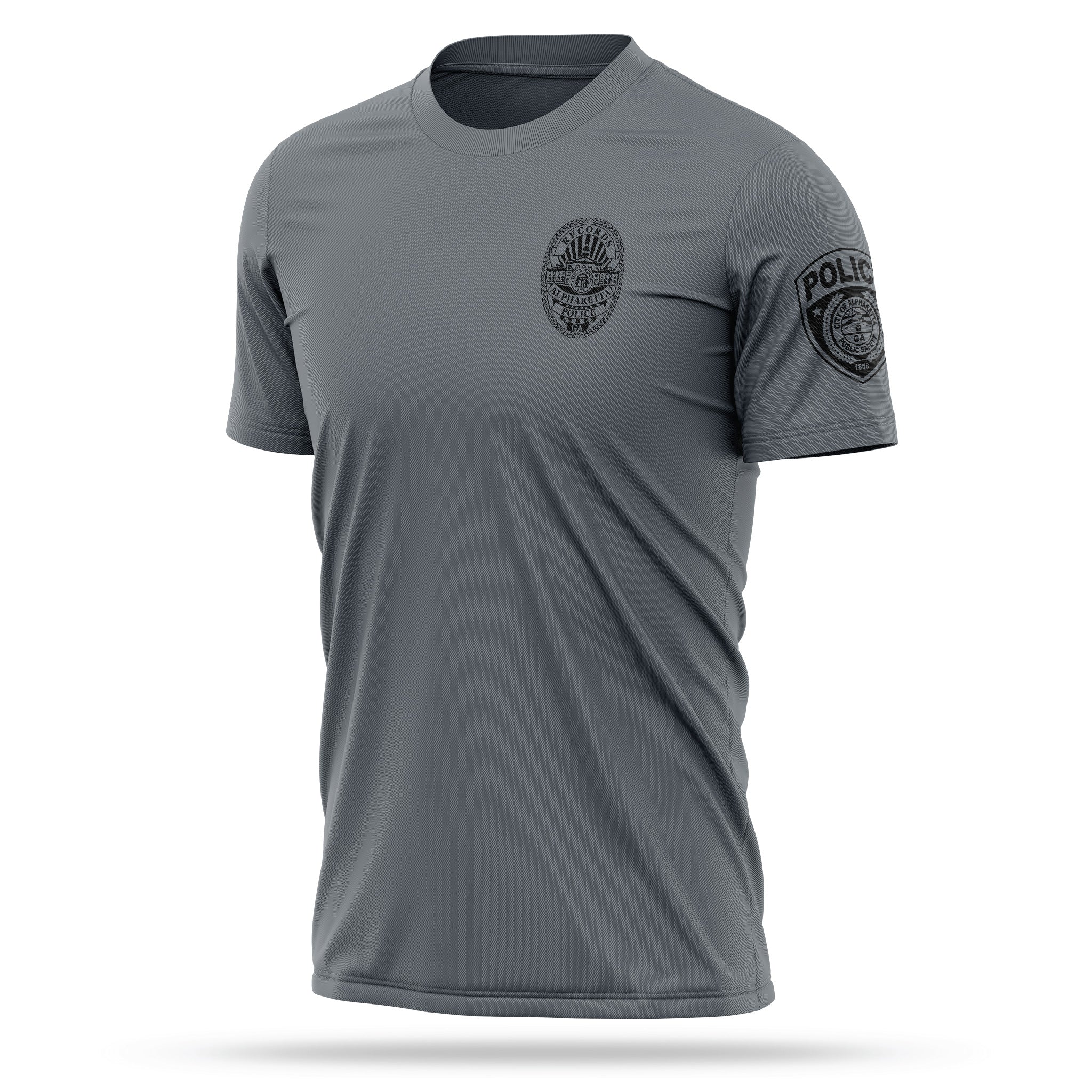 [ALPHARETTA PD] RECORDS Utility Shirt [CHR/BLK]-13 Fifty Apparel