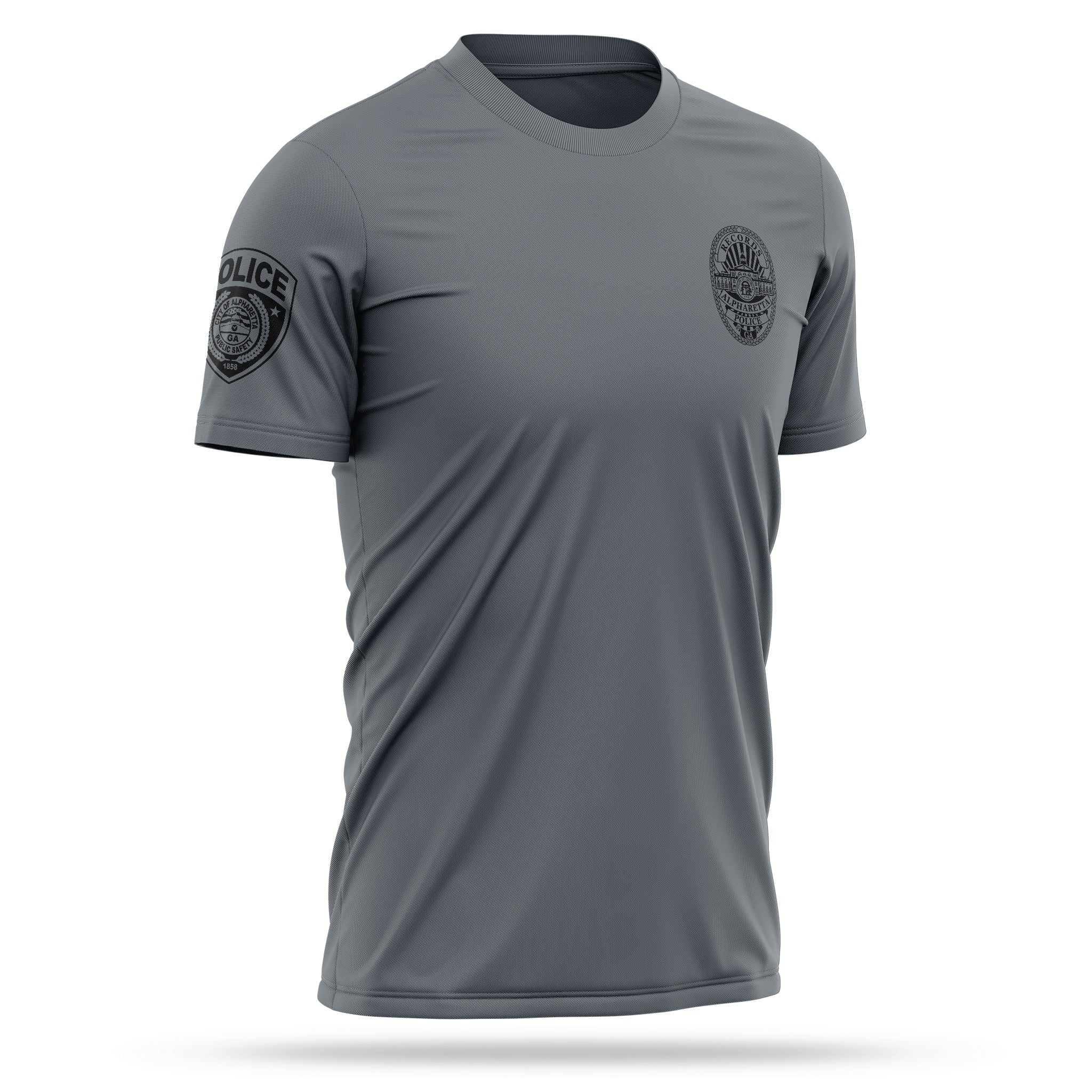 [ALPHARETTA PD] RECORDS Utility Shirt [CHR/BLK]-13 Fifty Apparel