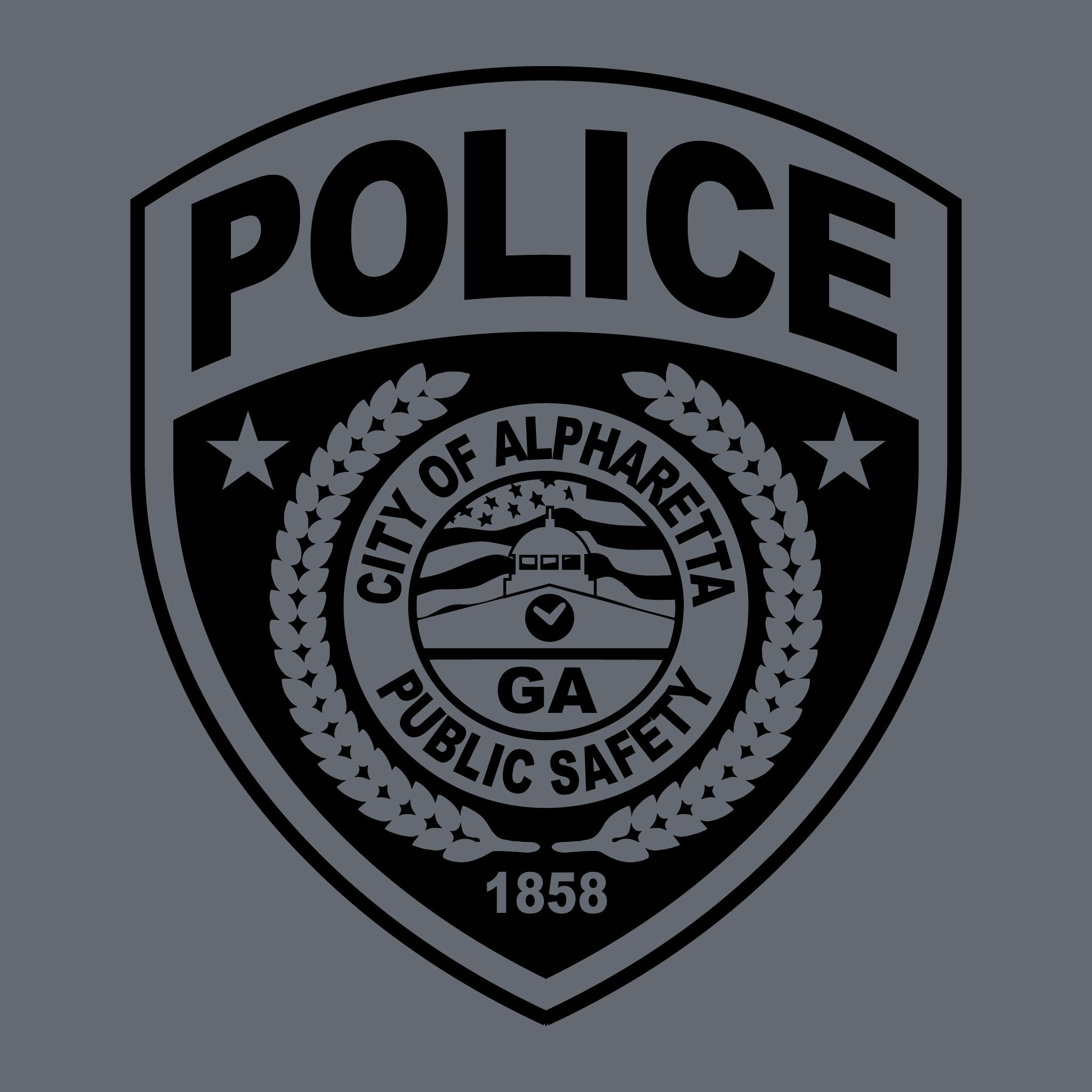 [ALPHARETTA PD] RECORDS Utility Shirt [CHR/BLK]-13 Fifty Apparel