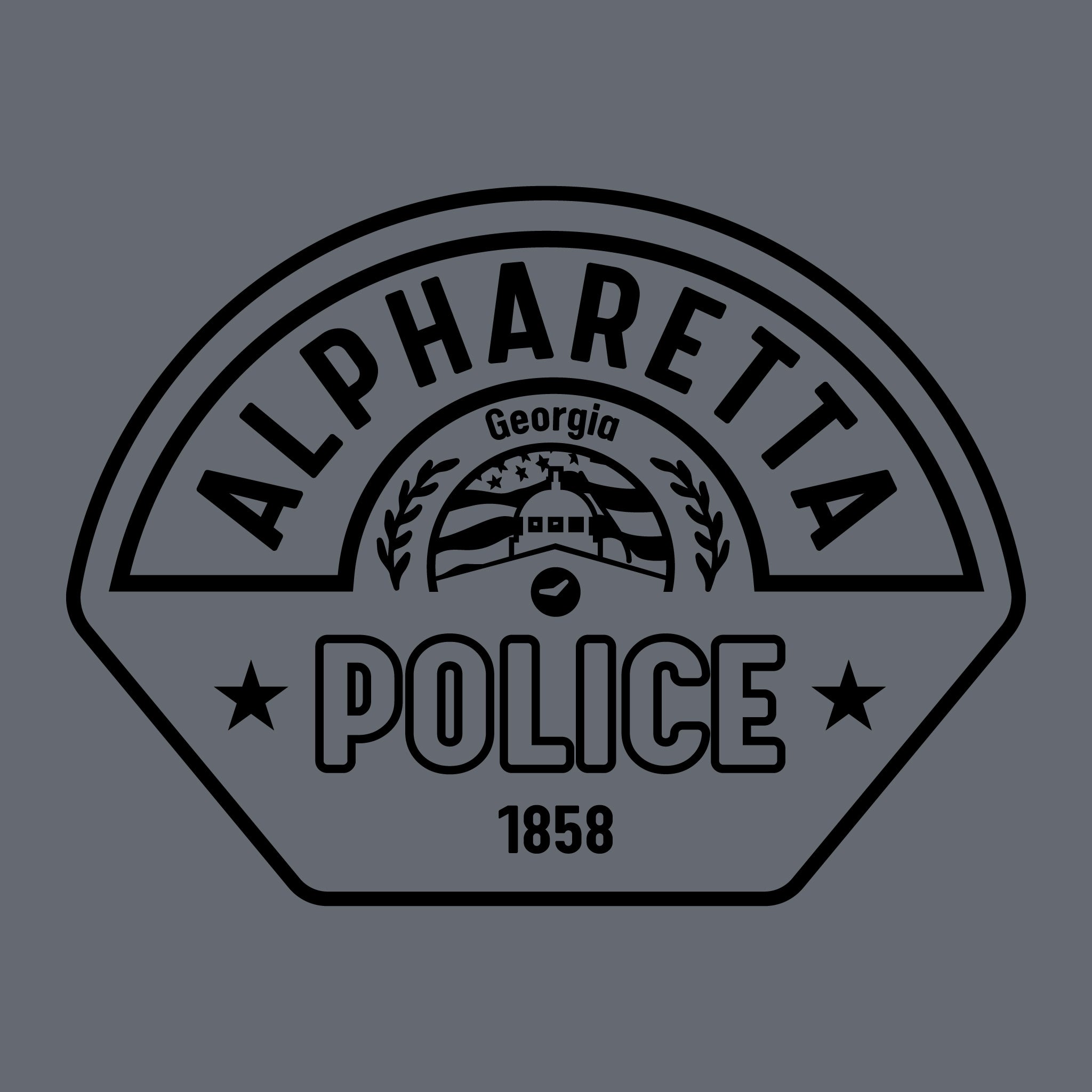 [ALPHARETTA PD] RECORDS Utility Shirt [CHR/BLK]-13 Fifty Apparel