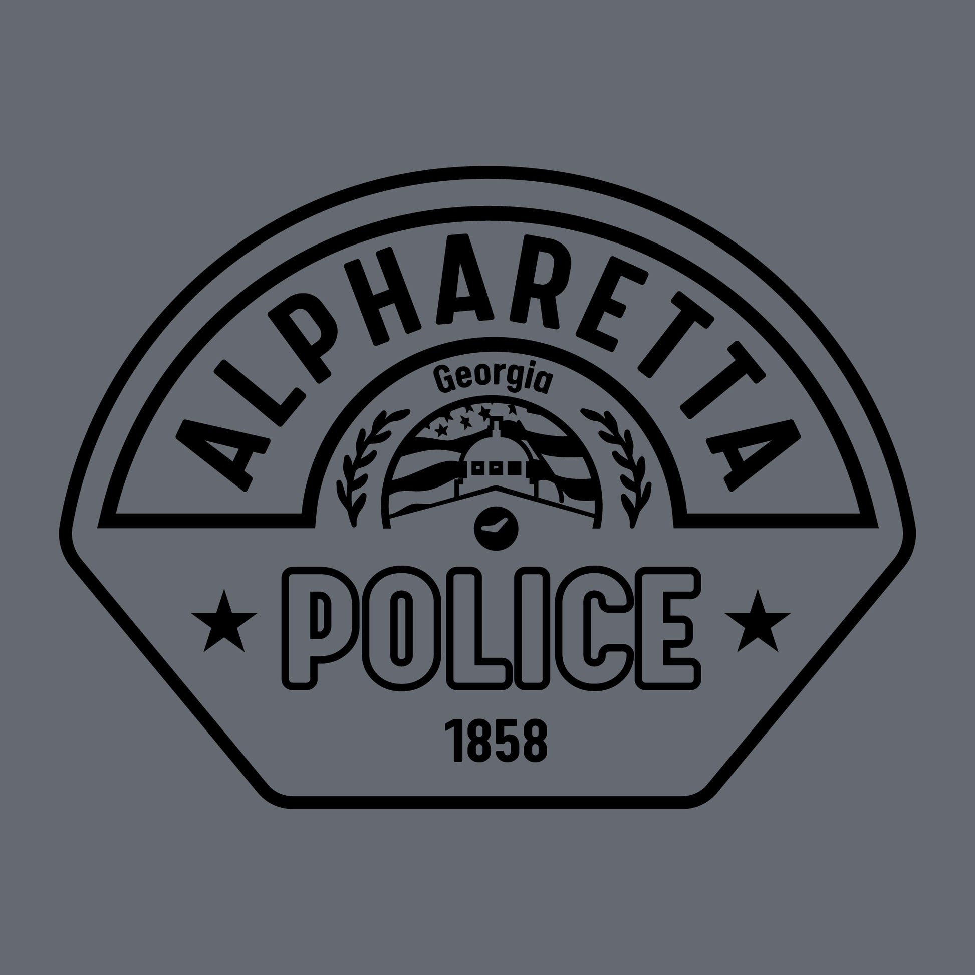 [ALPHARETTA PD] RECORDS Utility Shirt [CHR/BLK]-13 Fifty Apparel