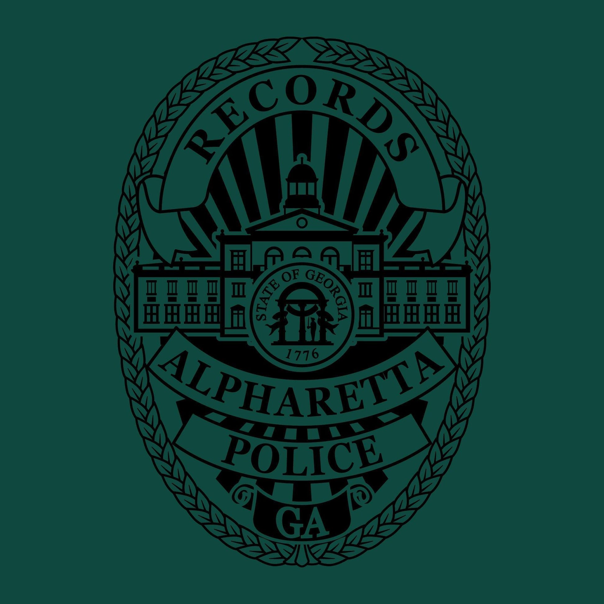 [ALPHARETTA PD] RECORDS Utility Shirt [FGRN/BLK]-13 Fifty Apparel