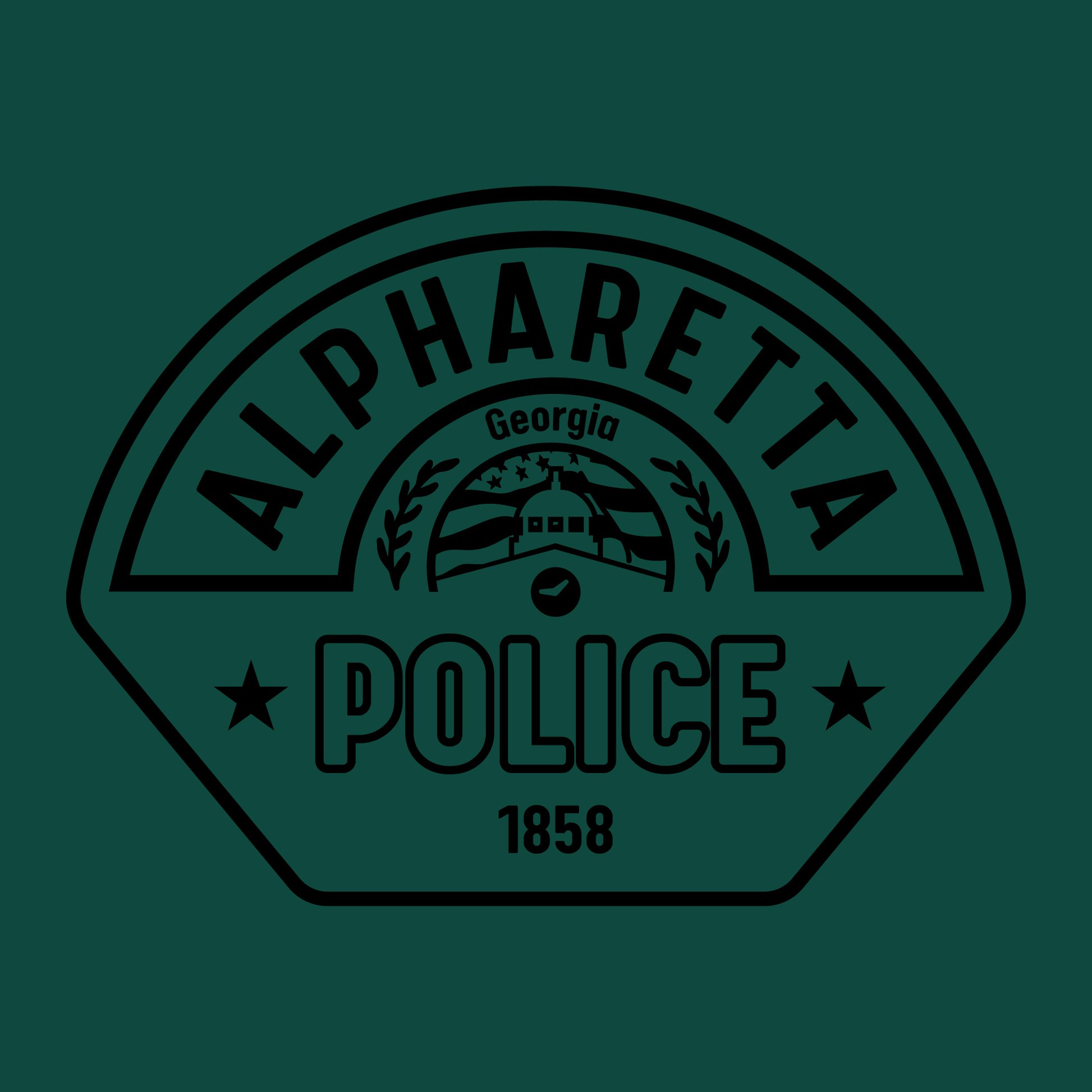 [ALPHARETTA PD] RECORDS Utility Shirt [FGRN/BLK]-13 Fifty Apparel