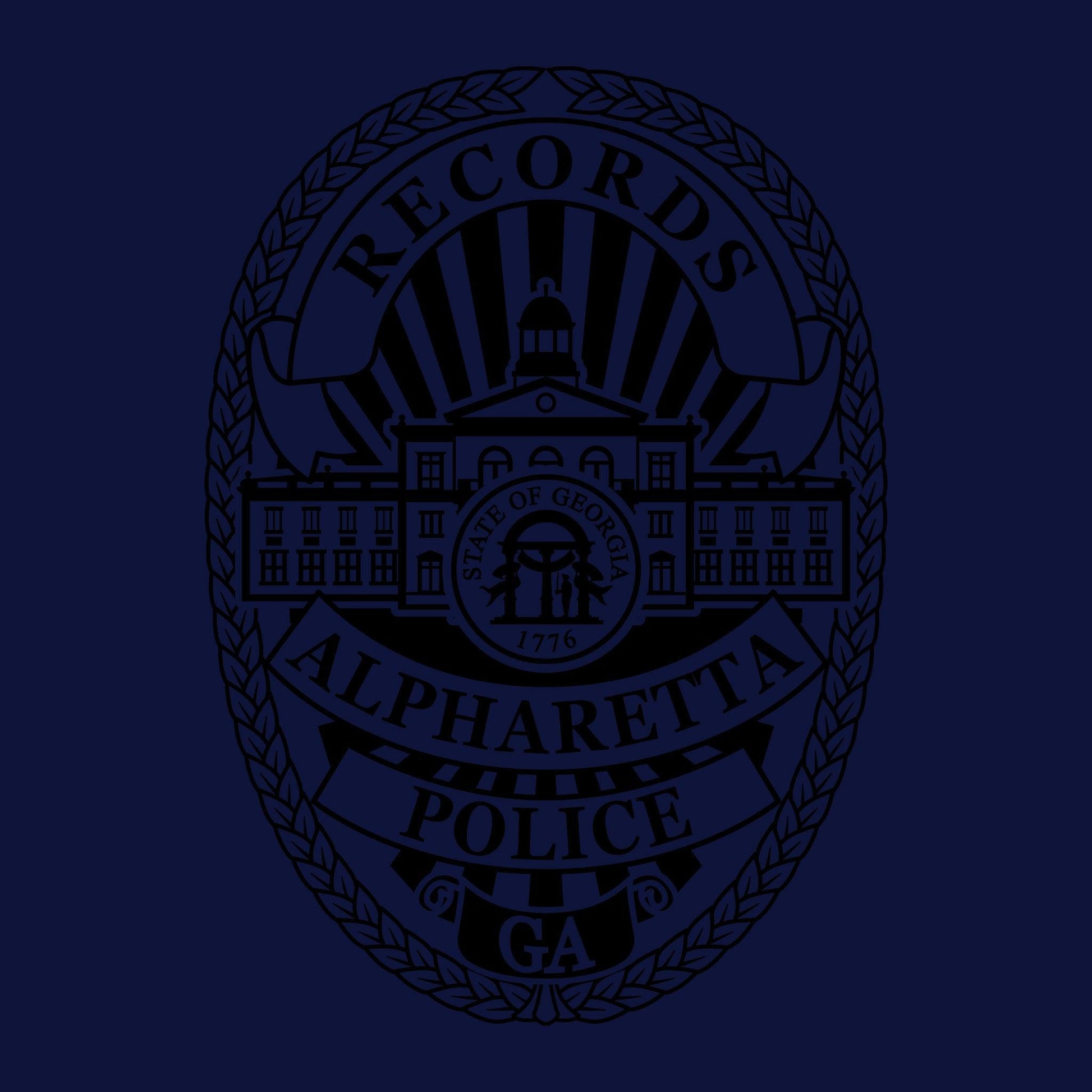 [ALPHARETTA PD] RECORDS Utility Shirt [NVY/BLK]-13 Fifty Apparel