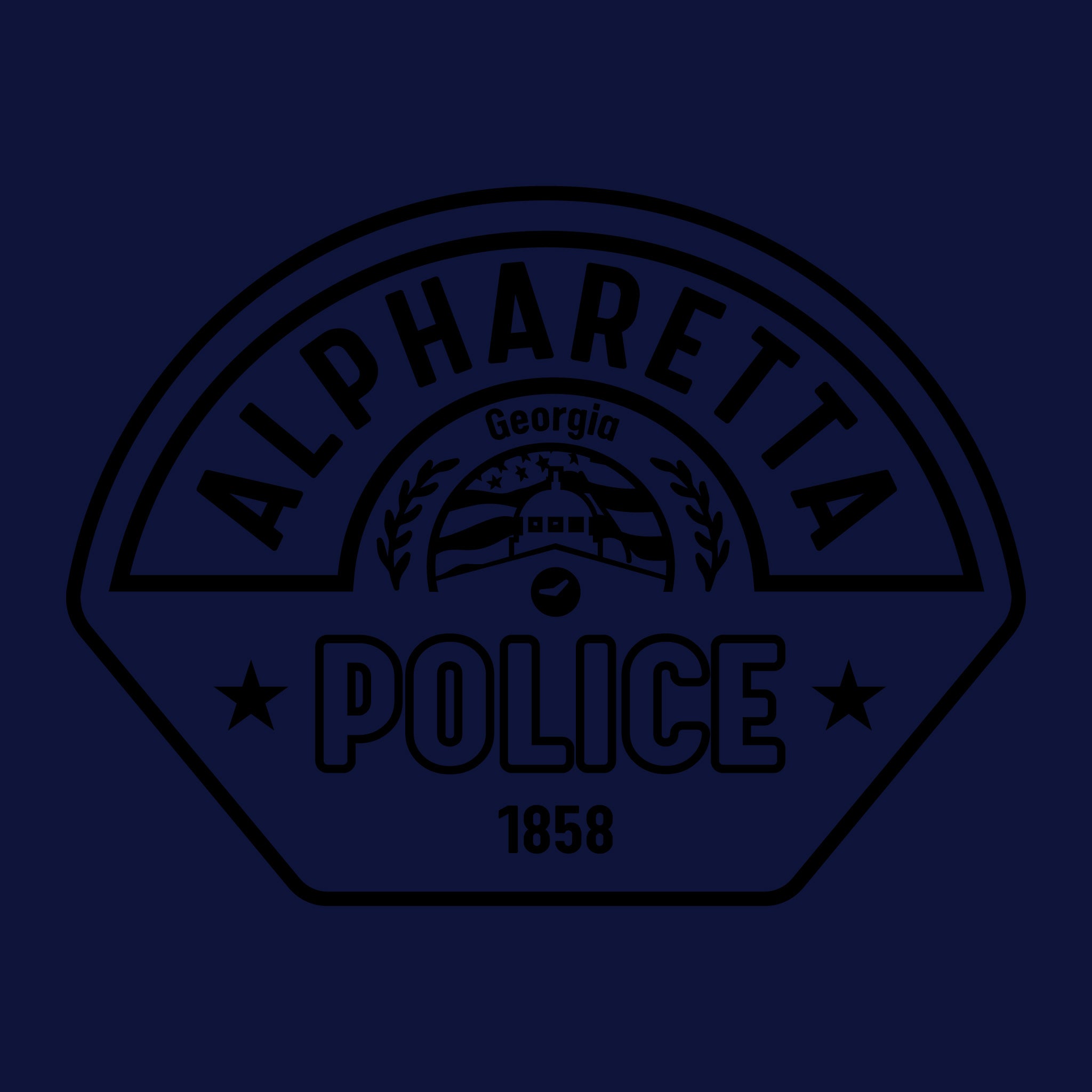 [ALPHARETTA PD] RECORDS Utility Shirt [NVY/BLK]-13 Fifty Apparel