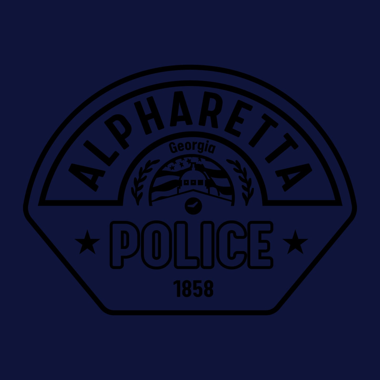 [ALPHARETTA PD] RECORDS Utility Shirt [NVY/BLK]-13 Fifty Apparel
