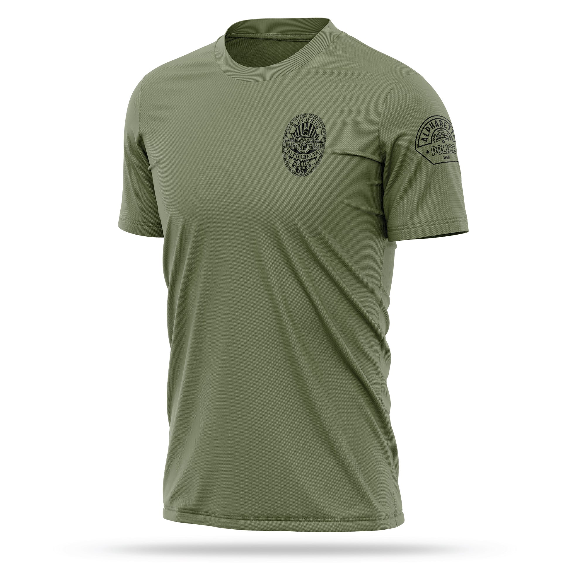 [ALPHARETTA PD] RECORDS Utility Shirt [ODGRN/BLK]-13 Fifty Apparel