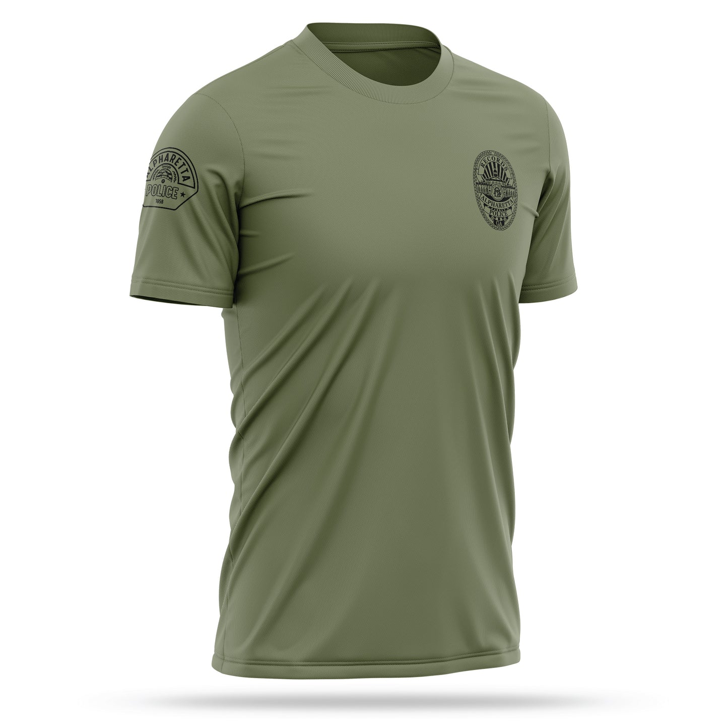 [ALPHARETTA PD] RECORDS Utility Shirt [ODGRN/BLK]-13 Fifty Apparel