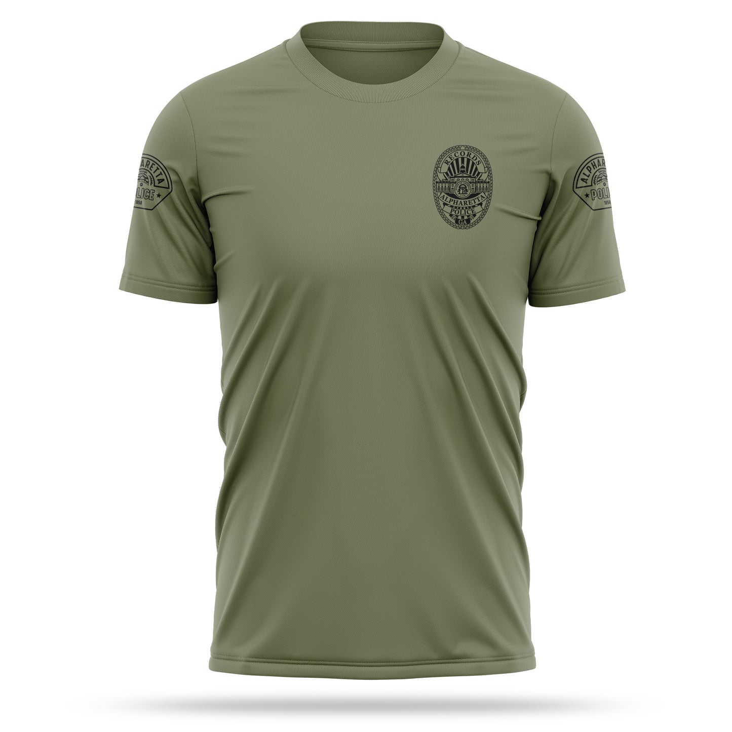 [ALPHARETTA PD] RECORDS Utility Shirt [ODGRN/BLK]-13 Fifty Apparel