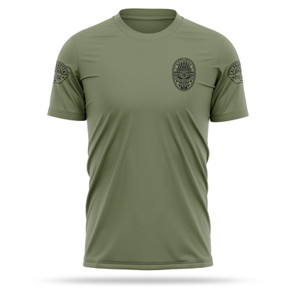 [ALPHARETTA PD] RECORDS Utility Shirt [ODGRN/BLK]-13 Fifty Apparel