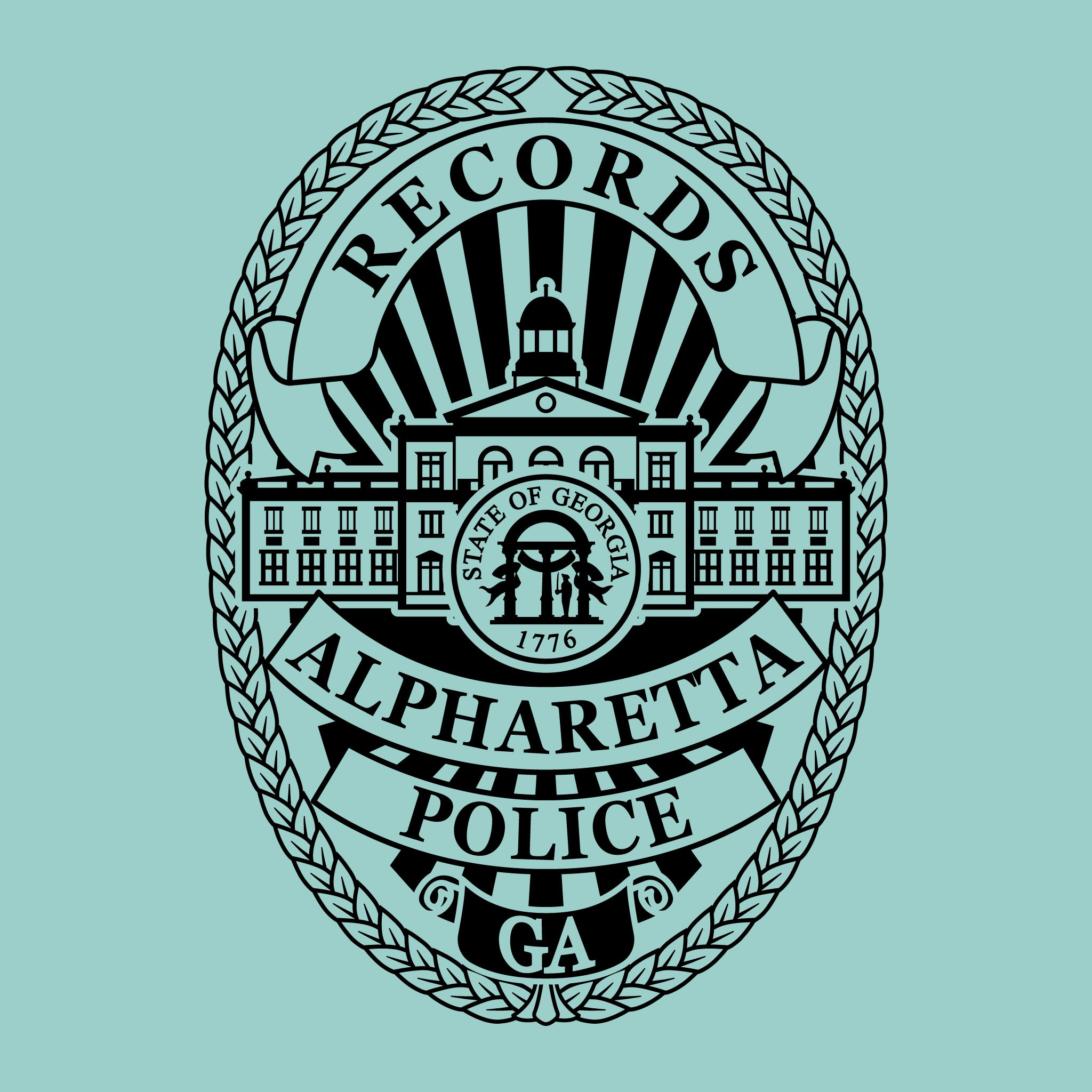 [ALPHARETTA PD] RECORDS Utility Shirt [SEAFR/BLK]-13 Fifty Apparel