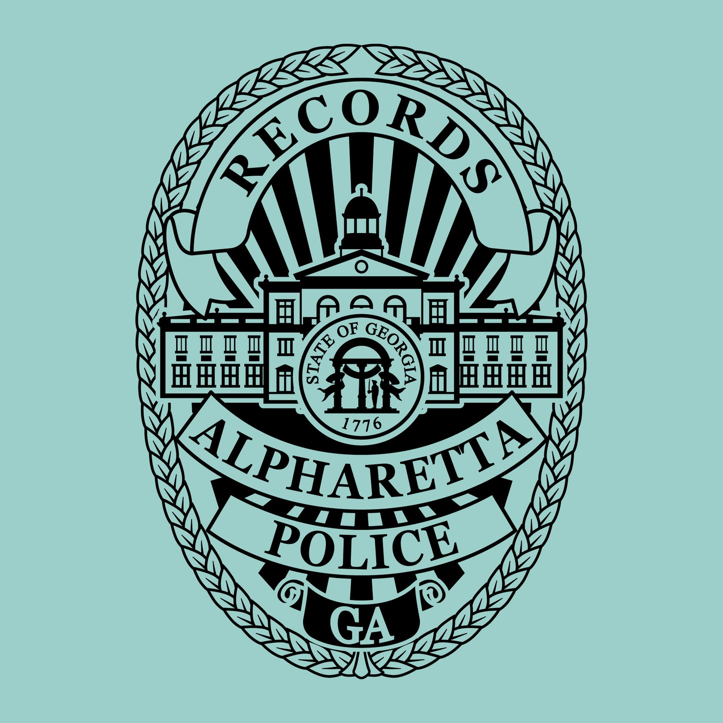 [ALPHARETTA PD] RECORDS Utility Shirt [SEAFR/BLK]-13 Fifty Apparel