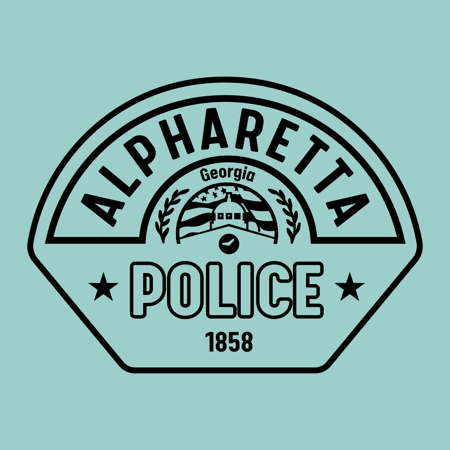 [ALPHARETTA PD] RECORDS Utility Shirt [SEAFR/BLK]-13 Fifty Apparel