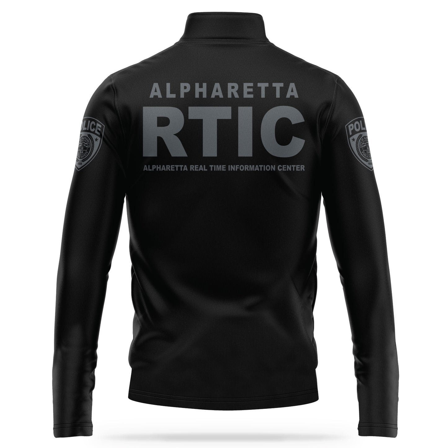 [ALPHARETTA PD] RTIC Quarter Zip [BLK/GRY]-13 Fifty Apparel