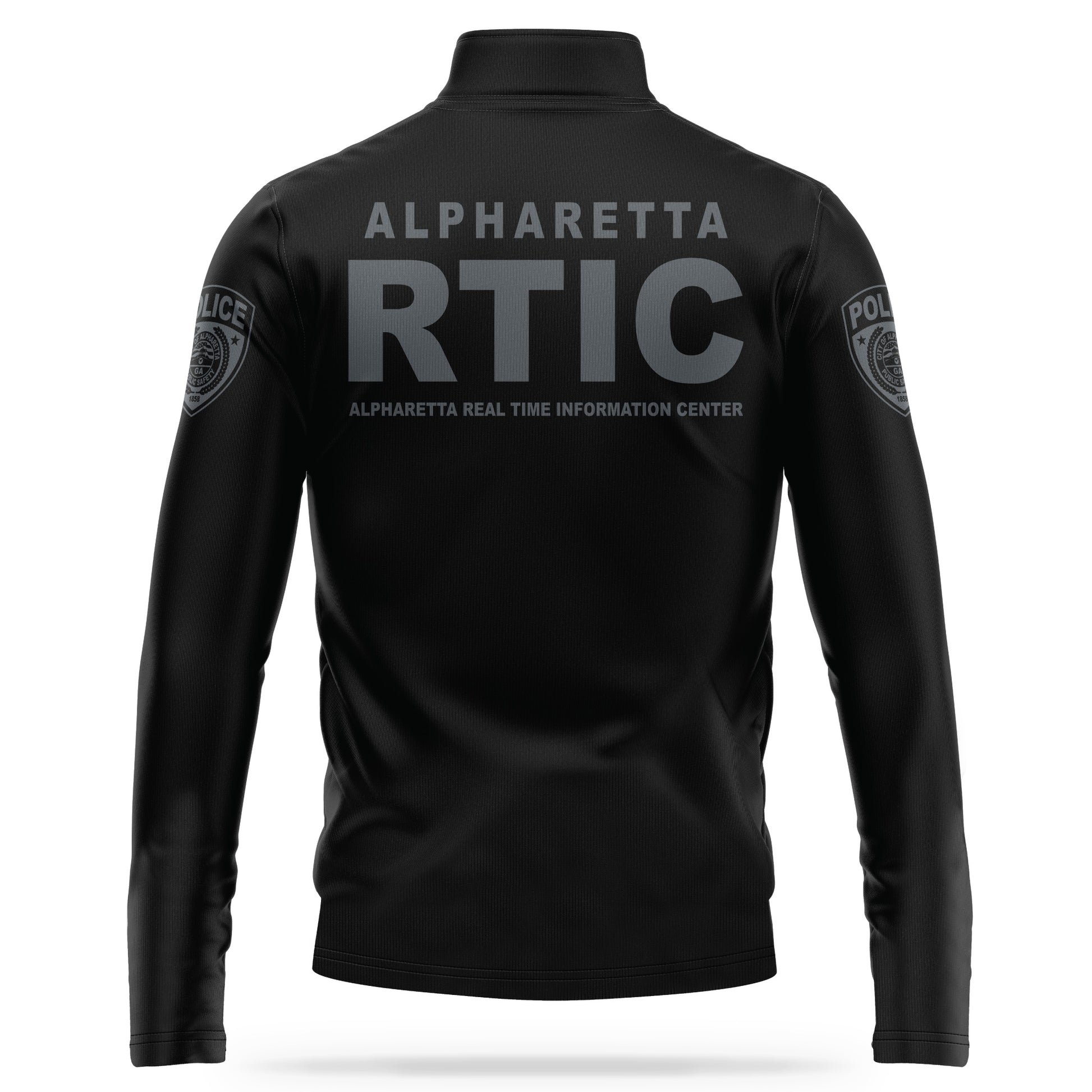 [ALPHARETTA PD] RTIC Quarter Zip [BLK/GRY]-13 Fifty Apparel