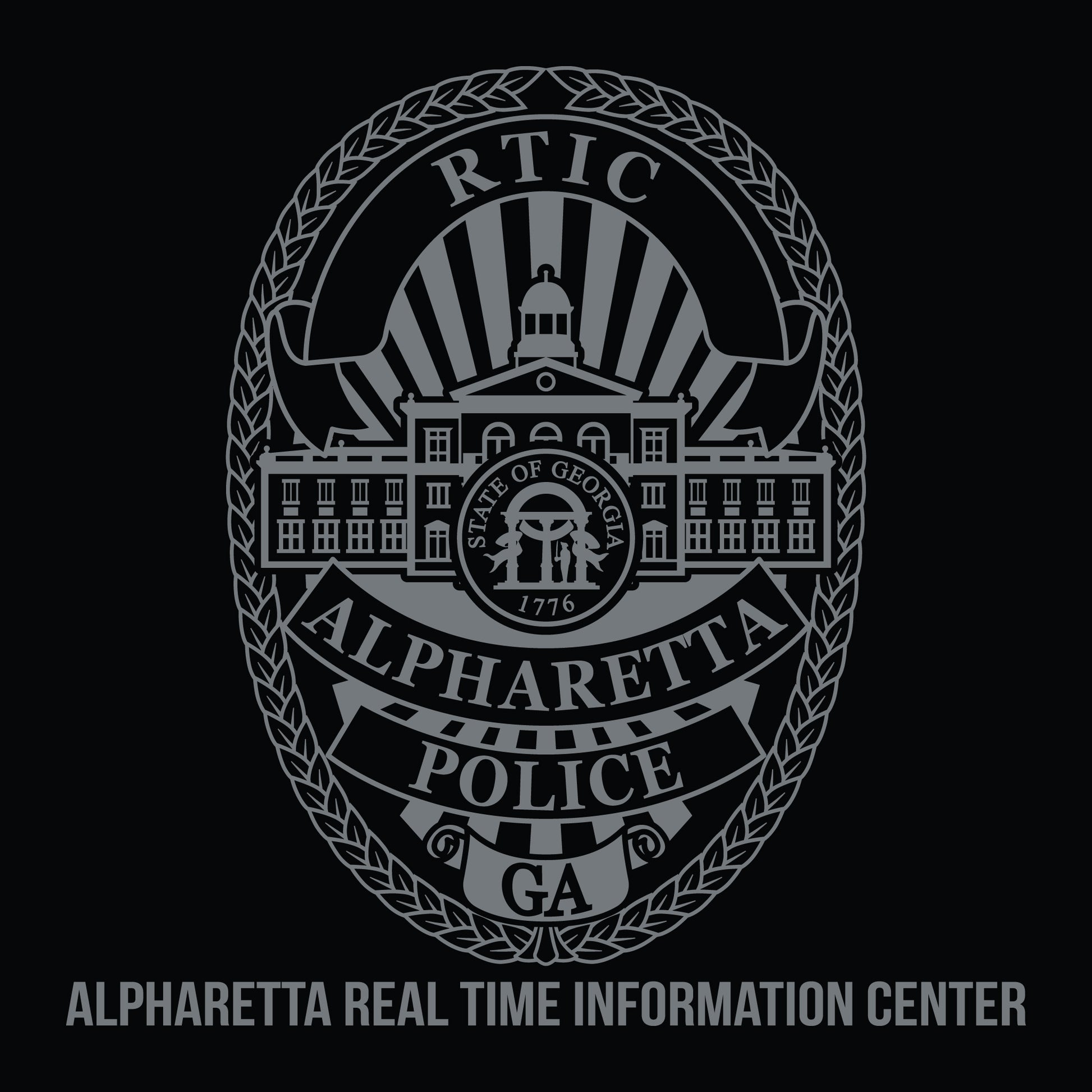 [ALPHARETTA PD] RTIC Quarter Zip [BLK/GRY]-13 Fifty Apparel