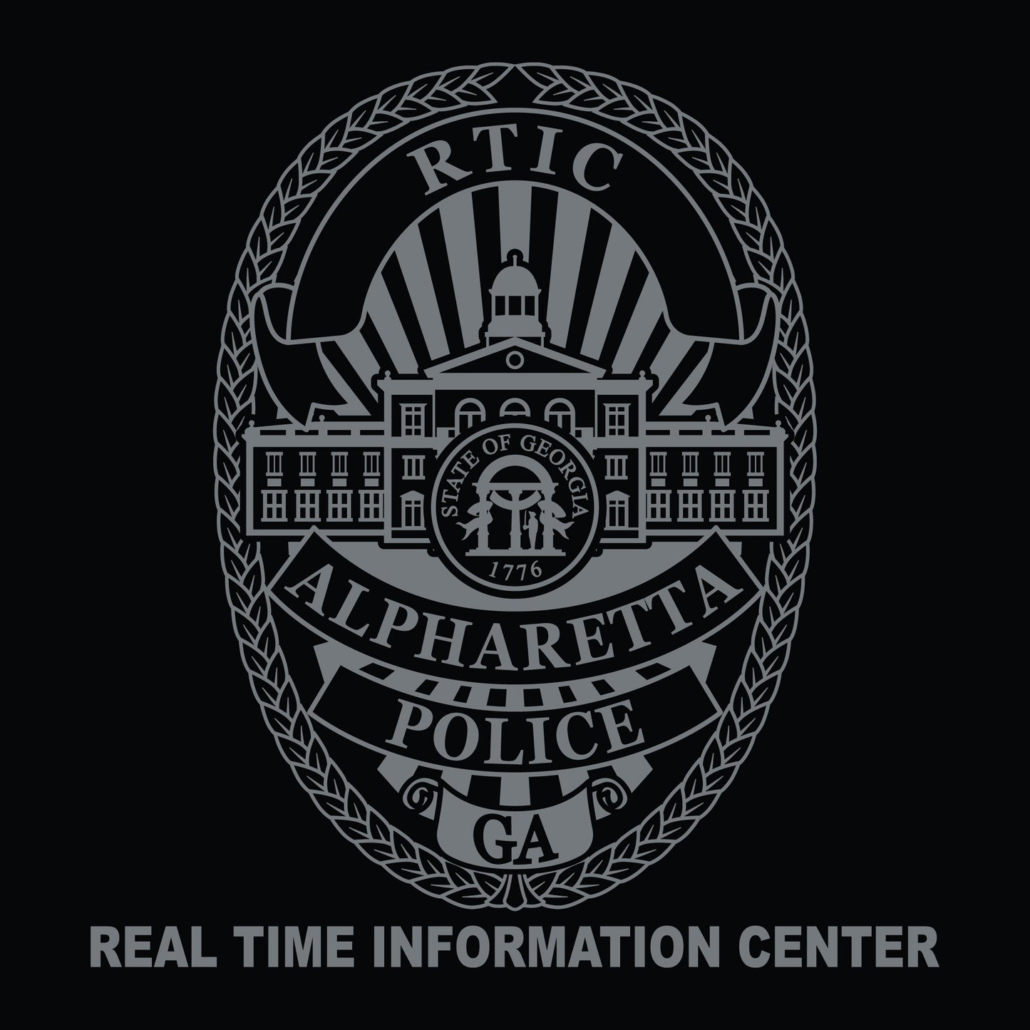 [ALPHARETTA PD] RTIC Quarter Zip [BLK/GRY]-13 Fifty Apparel