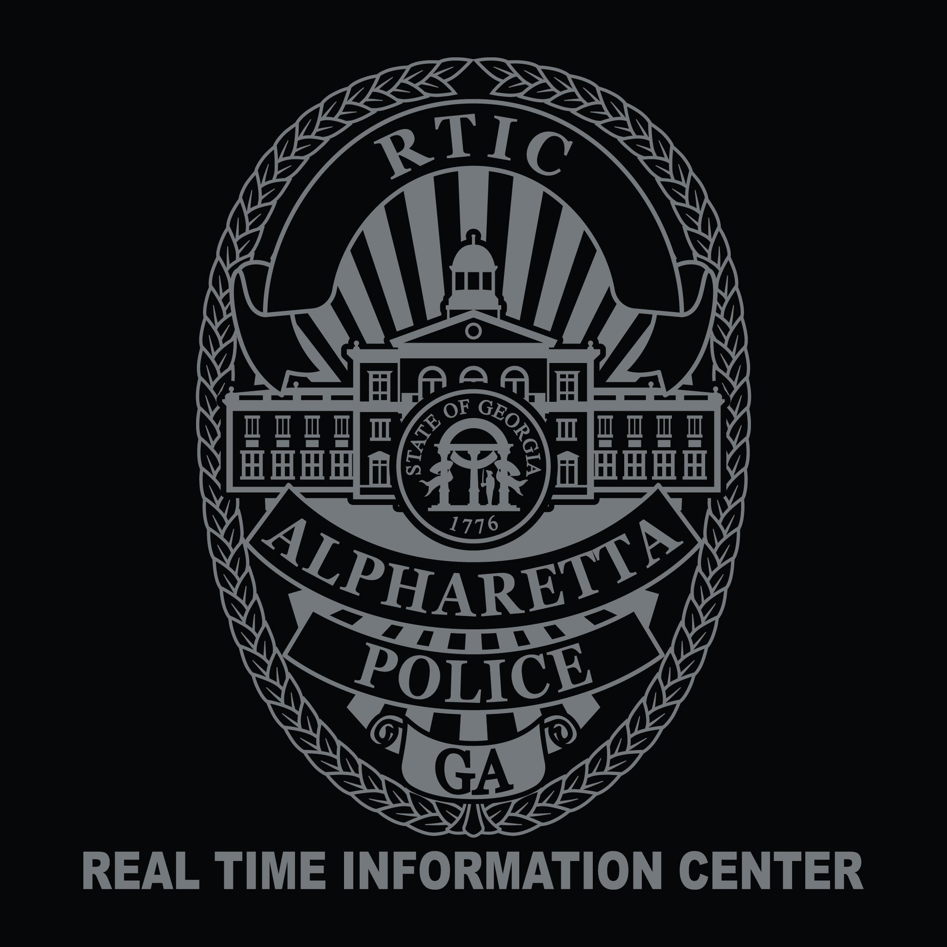[ALPHARETTA PD] RTIC Quarter Zip [BLK/GRY]-13 Fifty Apparel