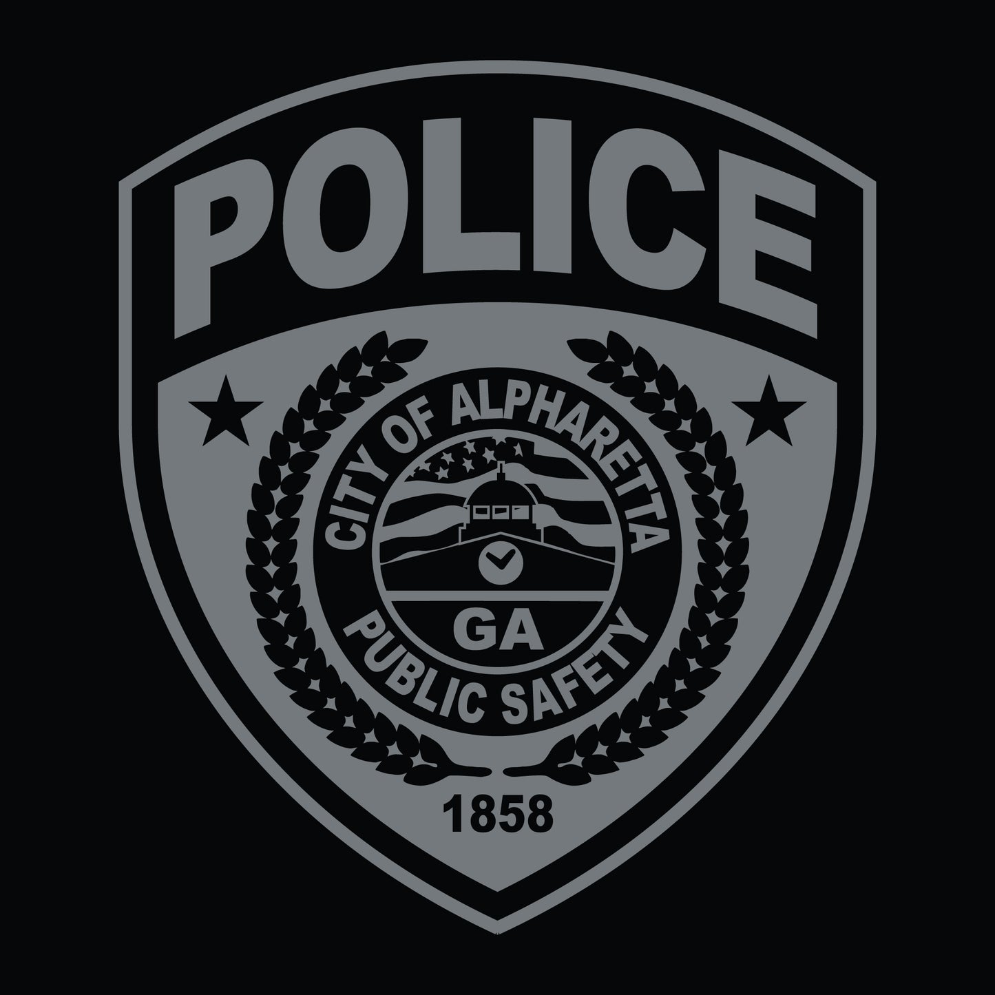 [ALPHARETTA PD] RTIC Quarter Zip [BLK/GRY]-13 Fifty Apparel