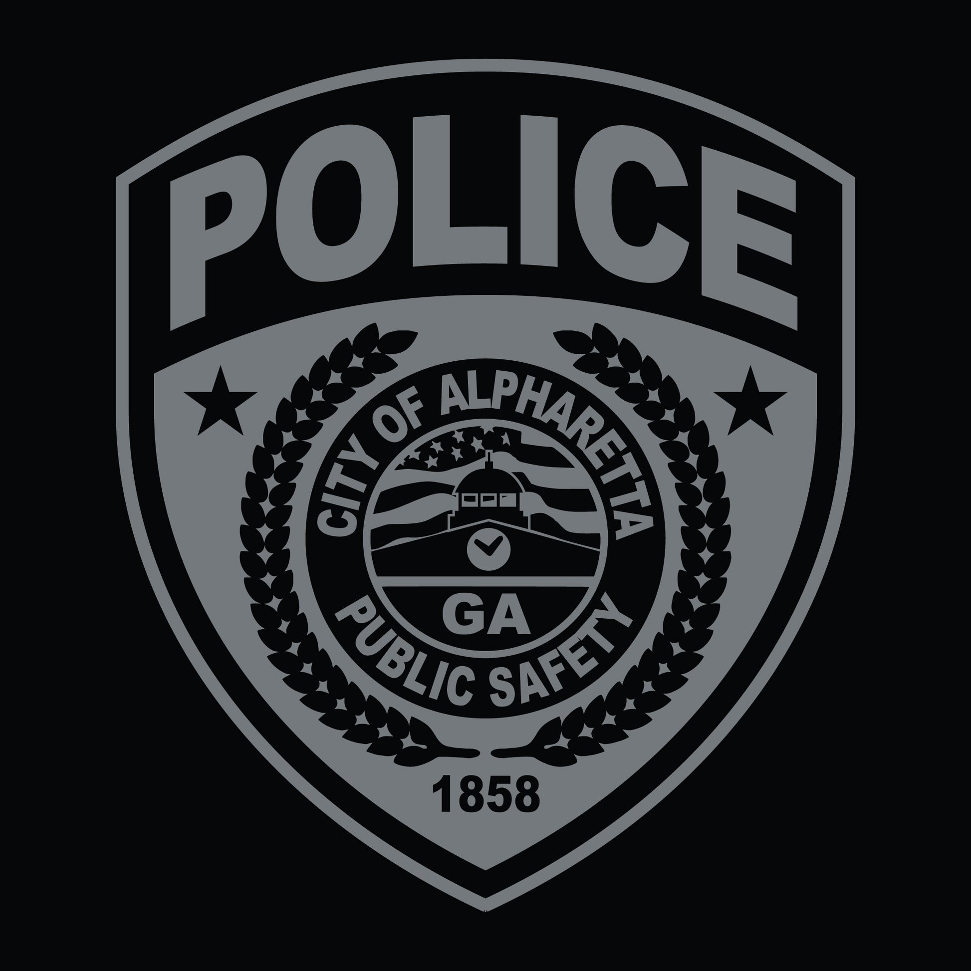 [ALPHARETTA PD] RTIC Quarter Zip [BLK/GRY]-13 Fifty Apparel