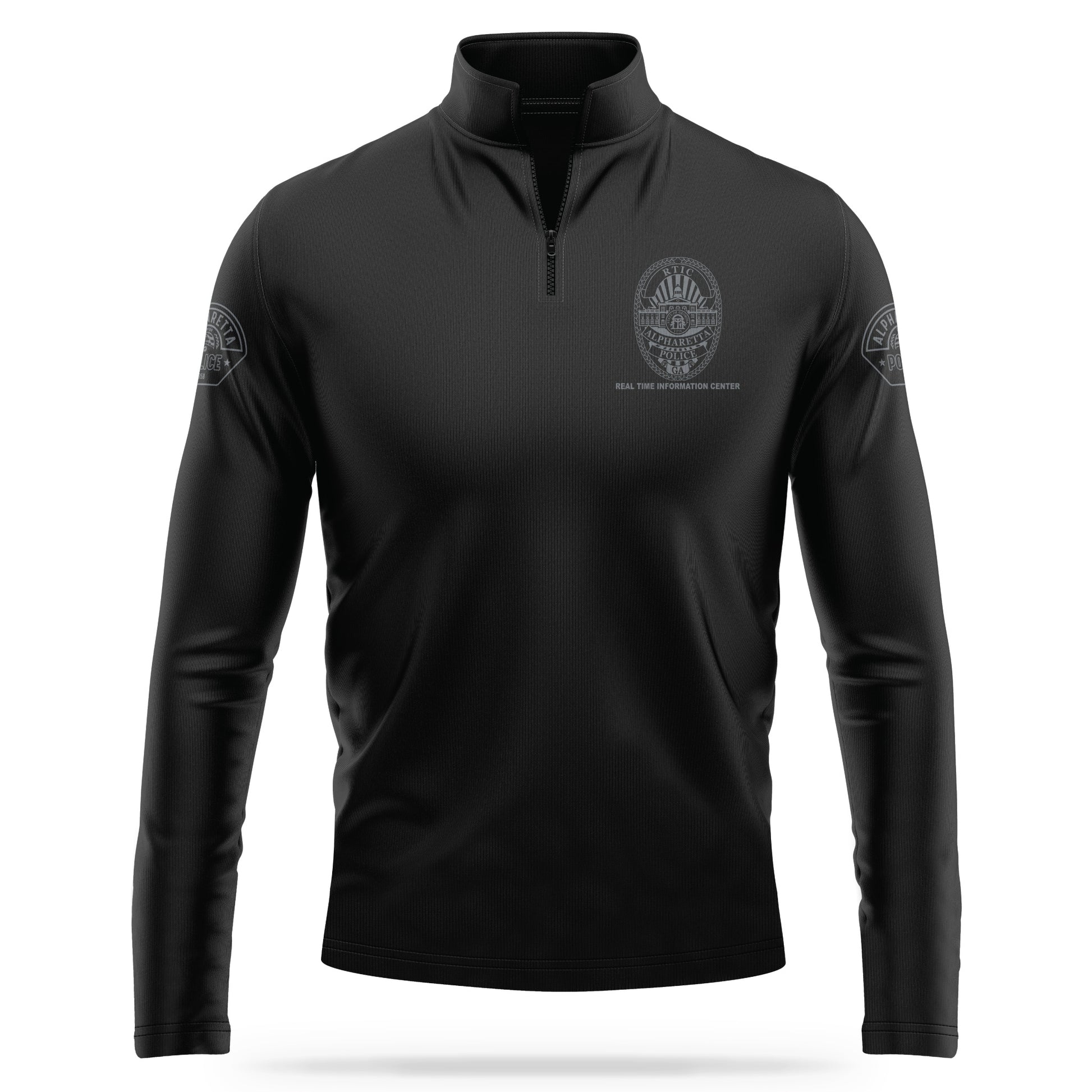 [ALPHARETTA PD] RTIC Quarter Zip [BLK/GRY]-13 Fifty Apparel