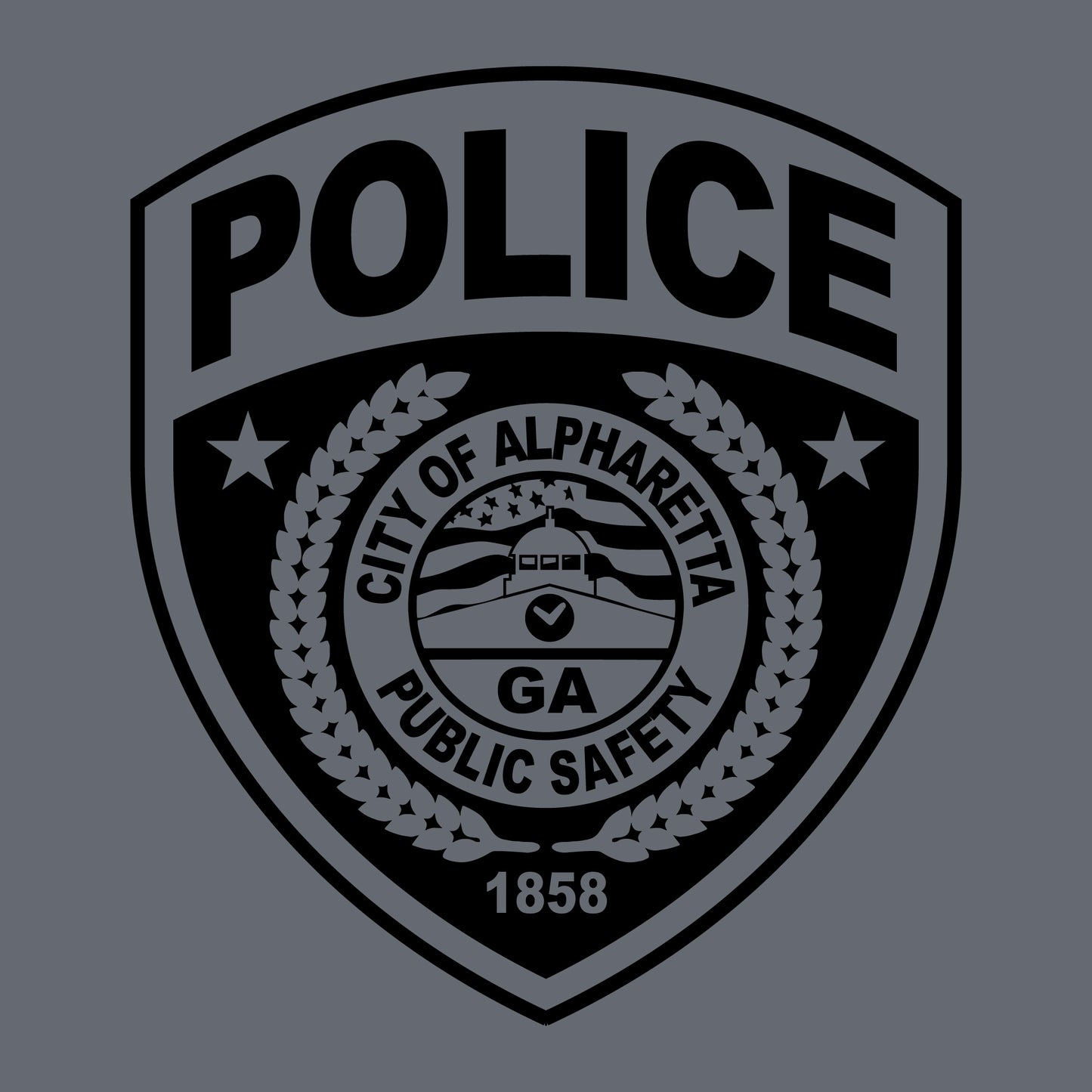 [ALPHARETTA PD] RTIC Utility Shirt [CHR/BLK]-13 Fifty Apparel