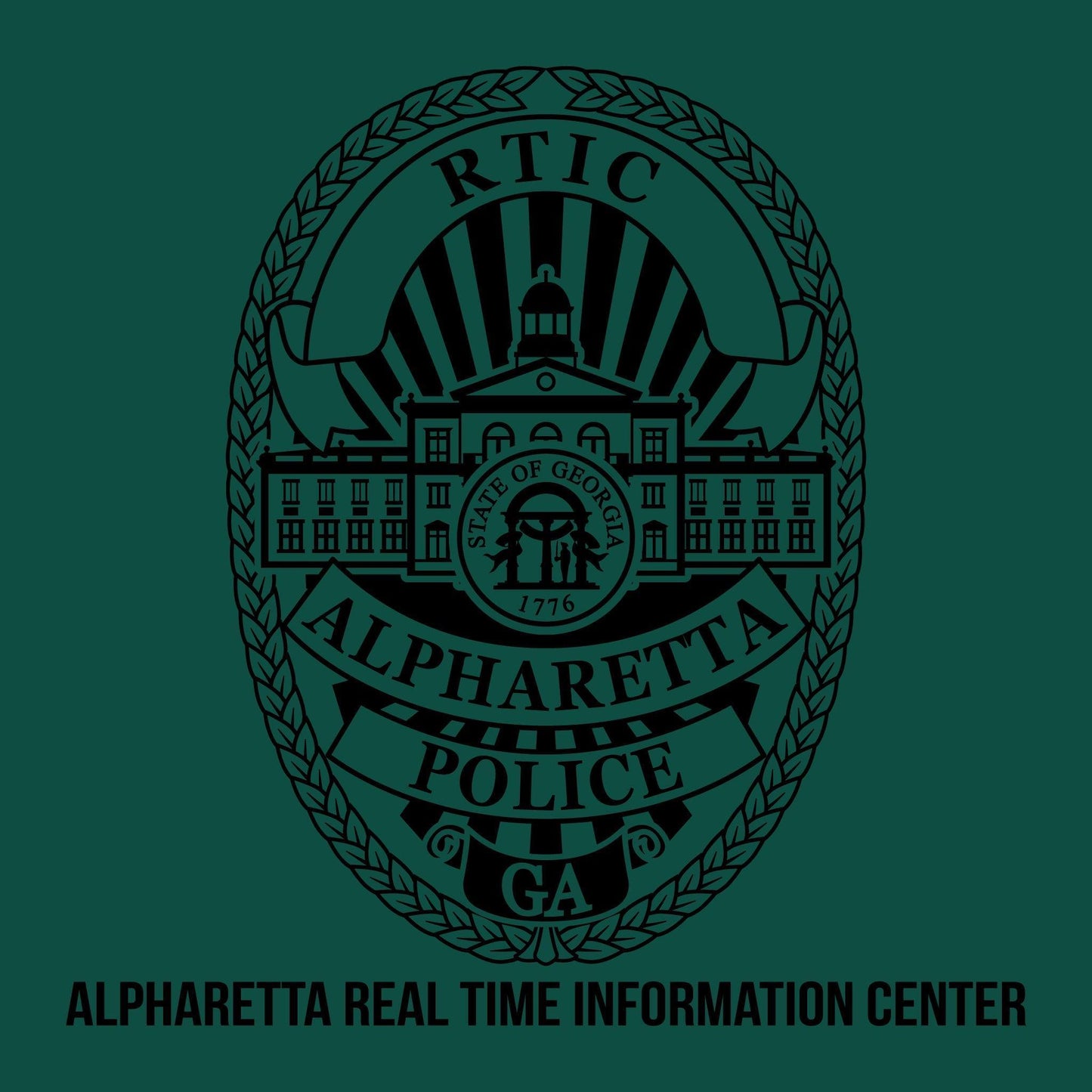 [ALPHARETTA PD] RTIC Utility Shirt [FGRN/BLK]-13 Fifty Apparel