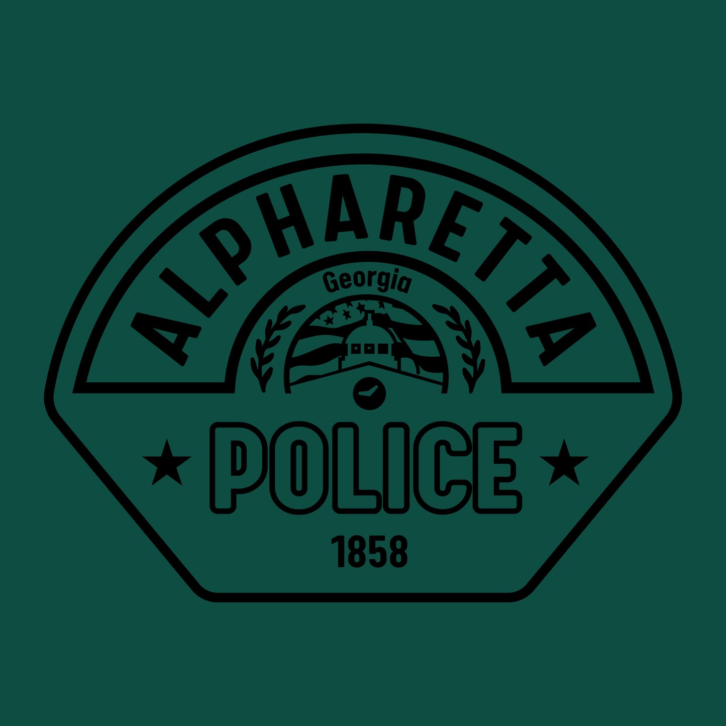 [ALPHARETTA PD] RTIC Utility Shirt [FGRN/BLK]-13 Fifty Apparel