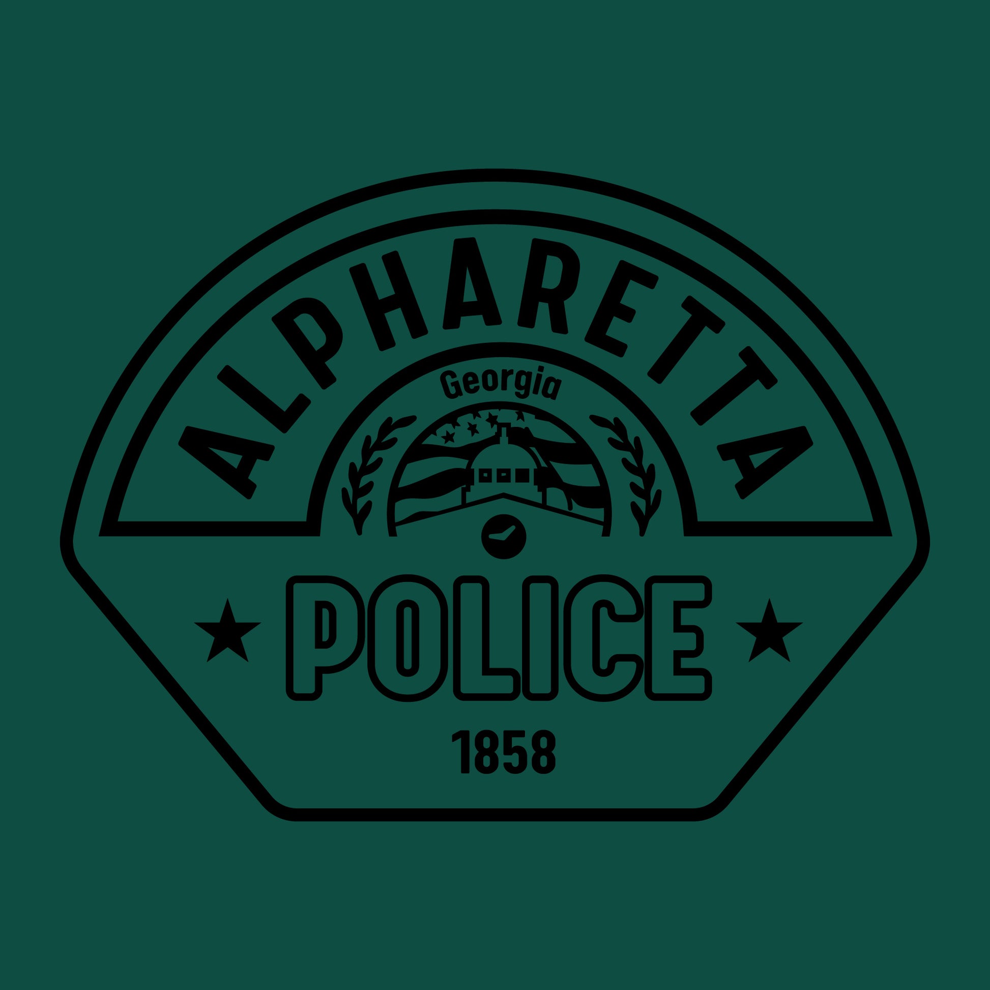 [ALPHARETTA PD] RTIC Utility Shirt [FGRN/BLK]-13 Fifty Apparel