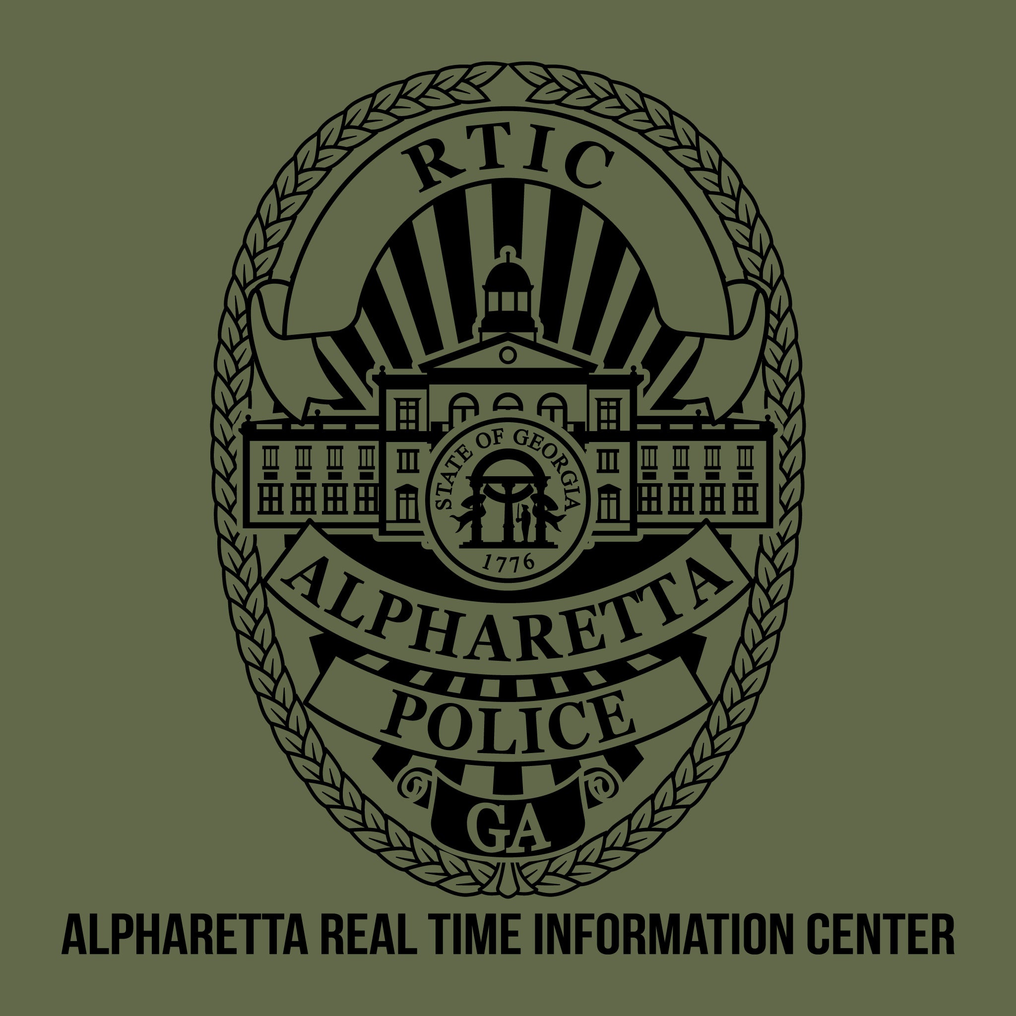 [ALPHARETTA PD] RTIC Utility Shirt [ODGRN/BLK]-13 Fifty Apparel