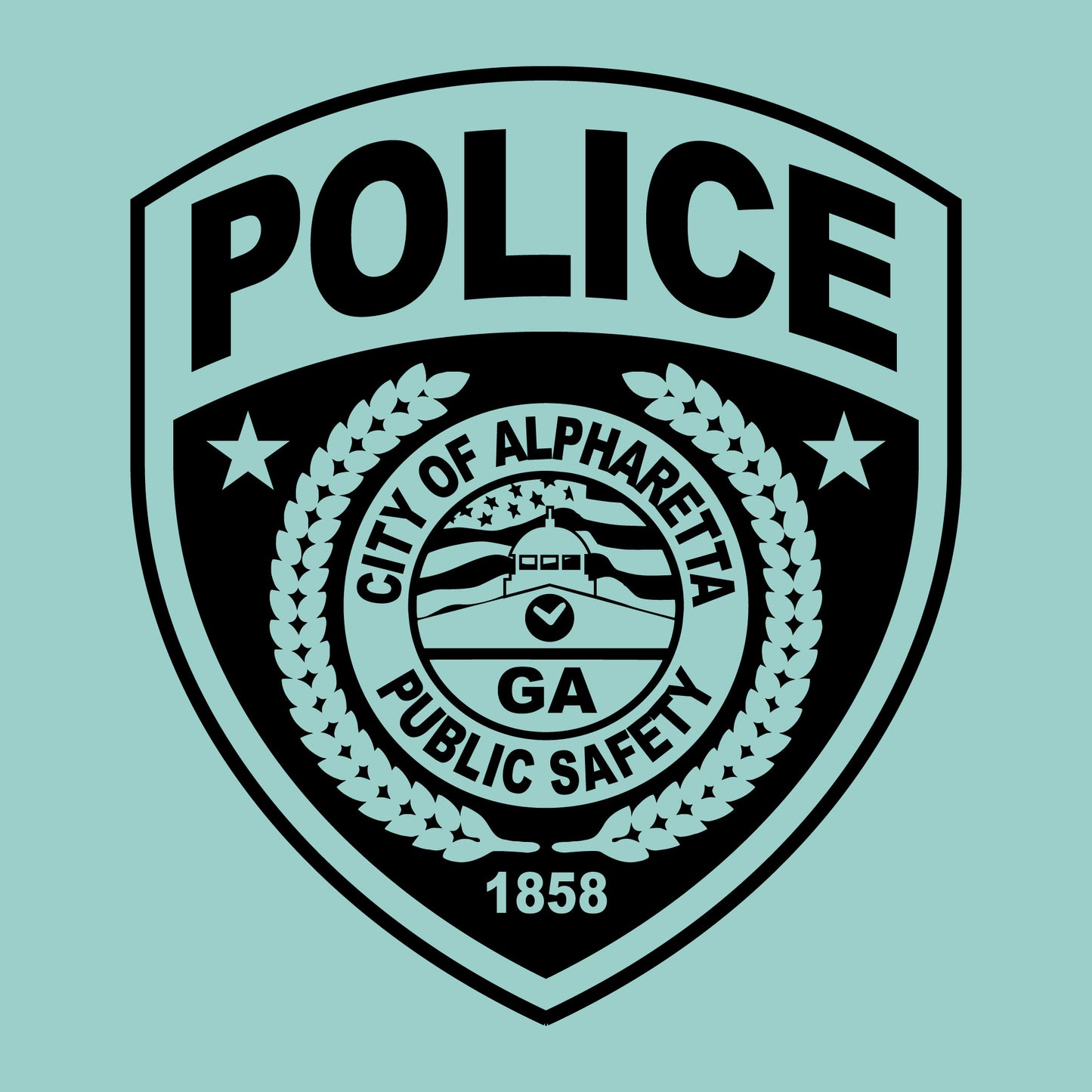 [ALPHARETTA PD] RTIC Utility Shirt [SEAFR/BLK]-13 Fifty Apparel
