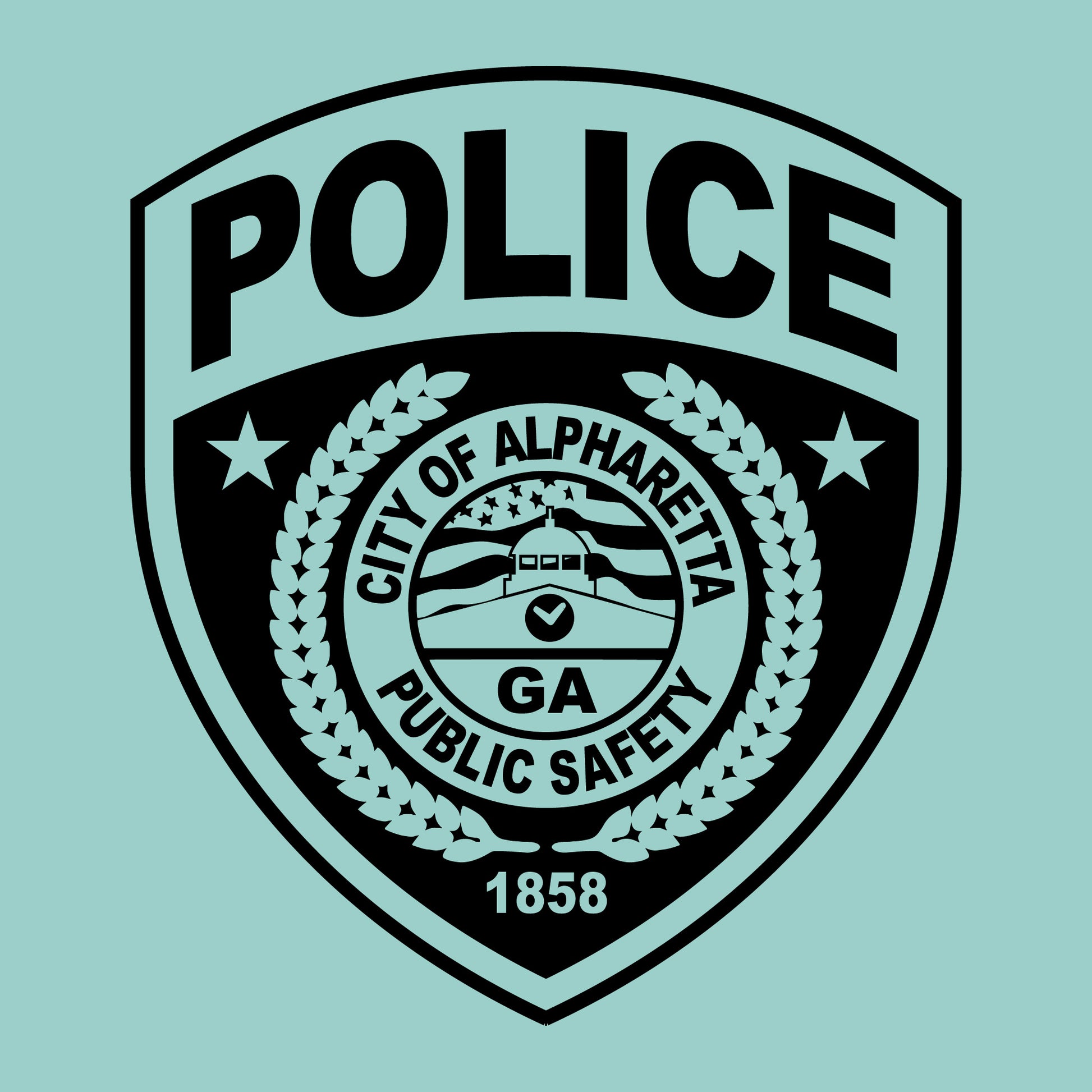 [ALPHARETTA PD] RTIC Utility Shirt [SEAFR/BLK]-13 Fifty Apparel