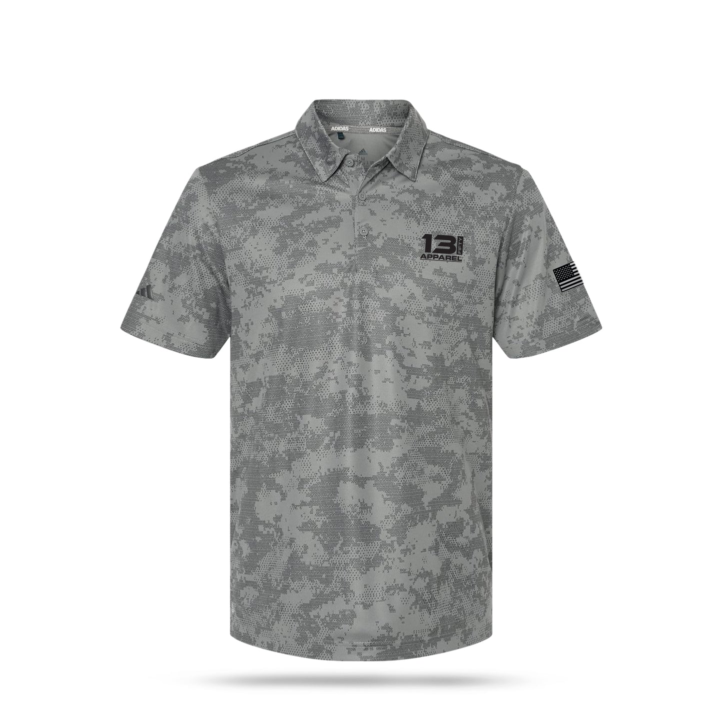 Adidas Camo Performance Polo — 13 Fifty Edition [GRY/BLK]-13 Fifty Apparel